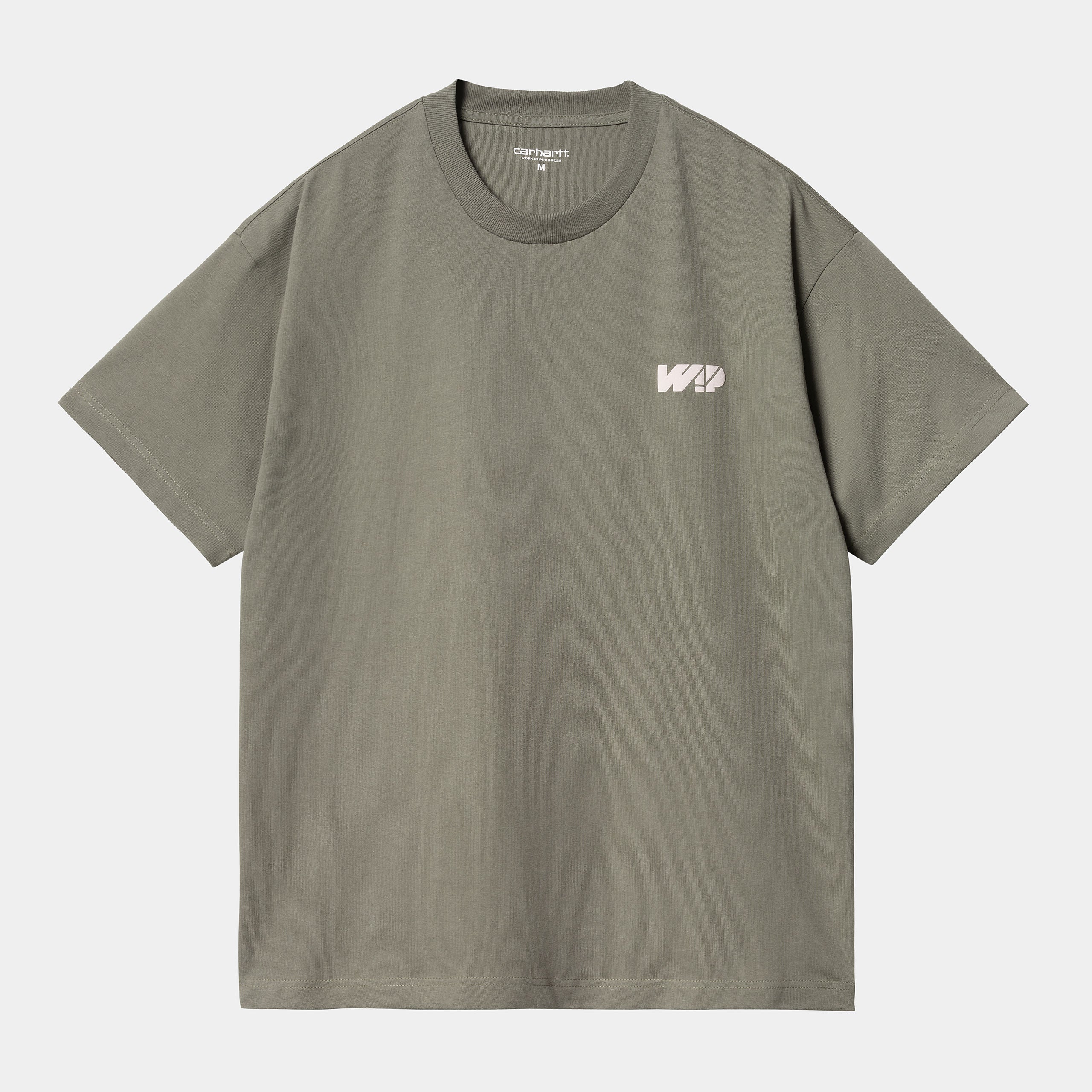 Men's Short Sleeve Assemble T-Shirt-Smoke Green / Natural-Front View