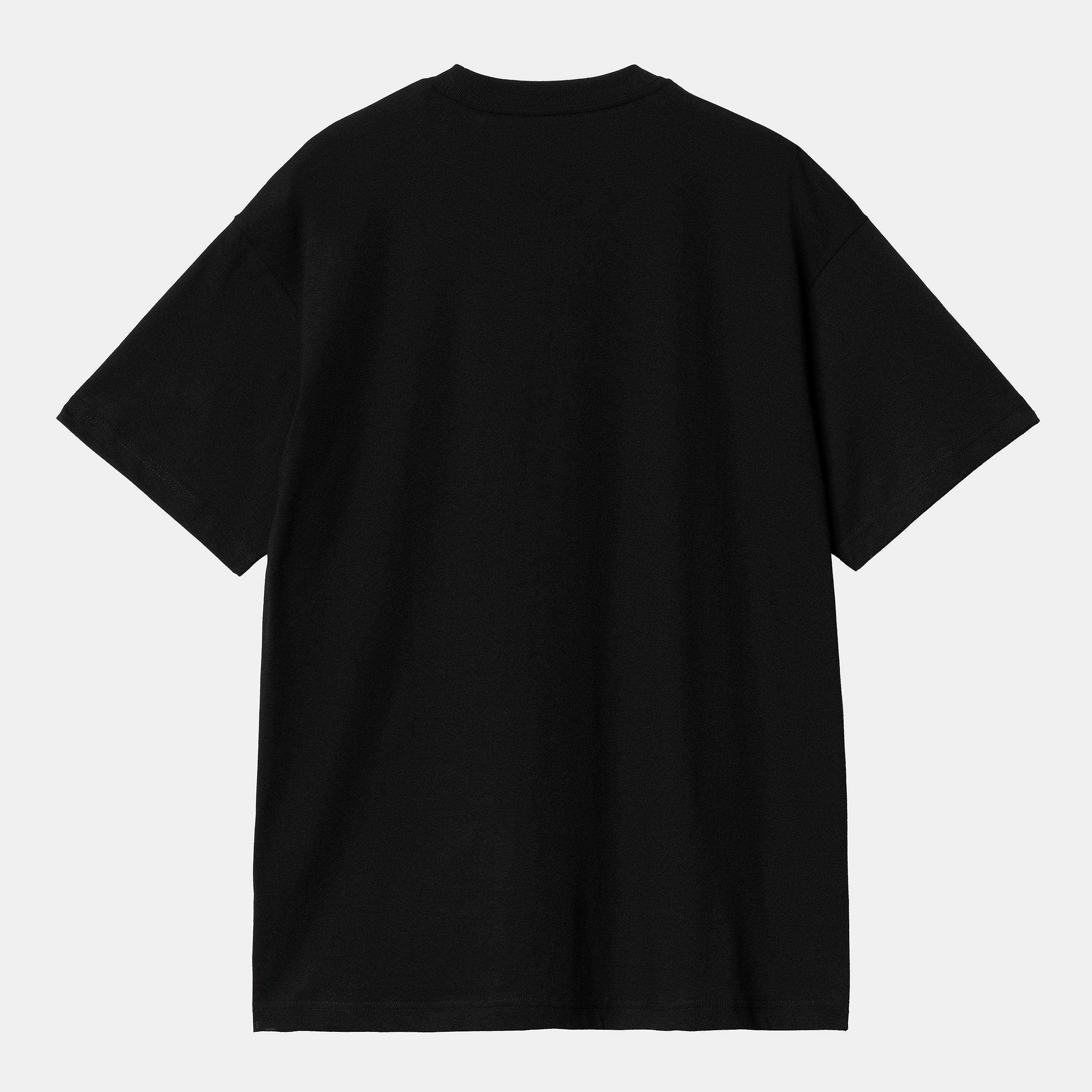 Men's Short Sleeve Brush WIP T-Shirt-Black-Back View