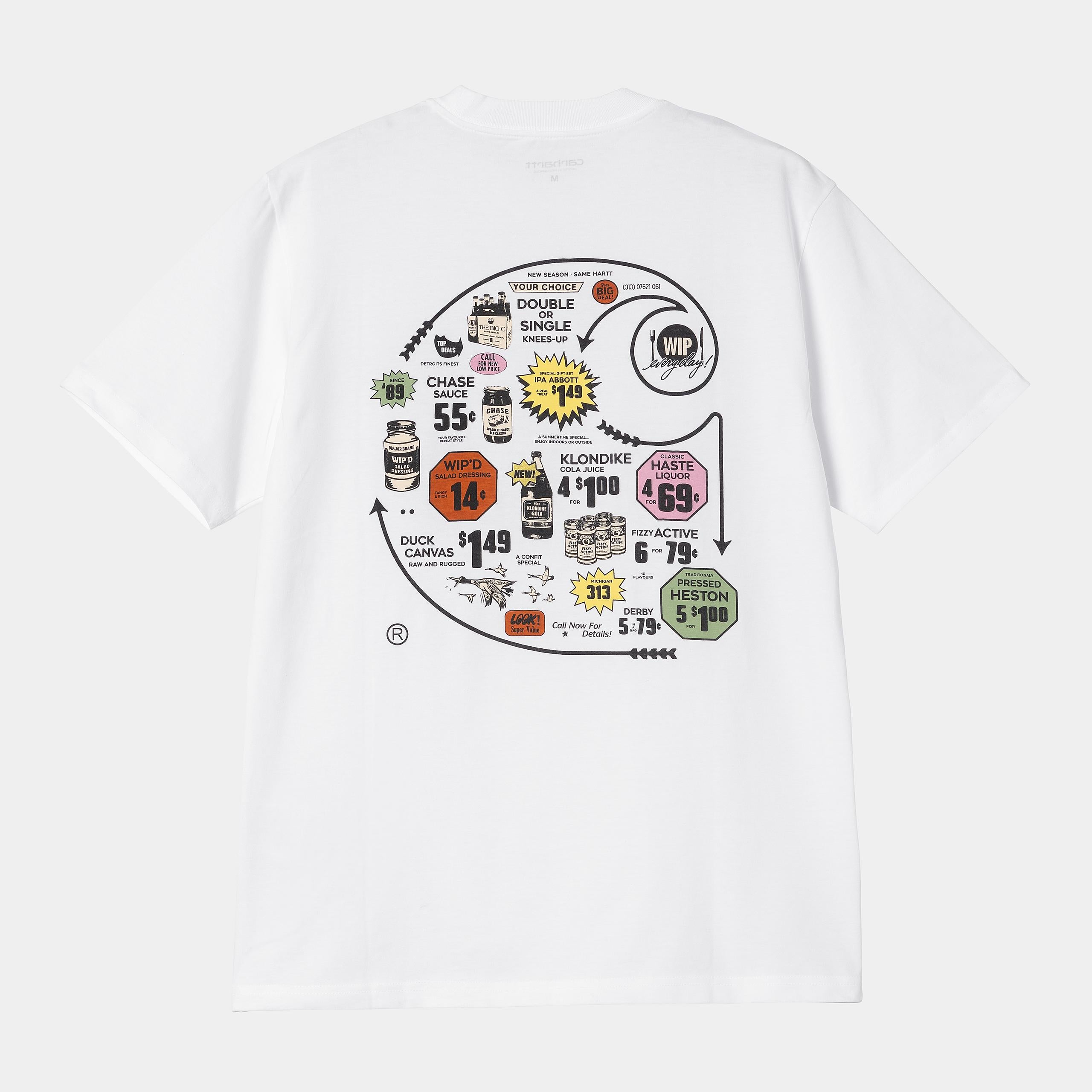 Men's Short Sleeve Catalogue C Logo T-Shirt-White-Back View