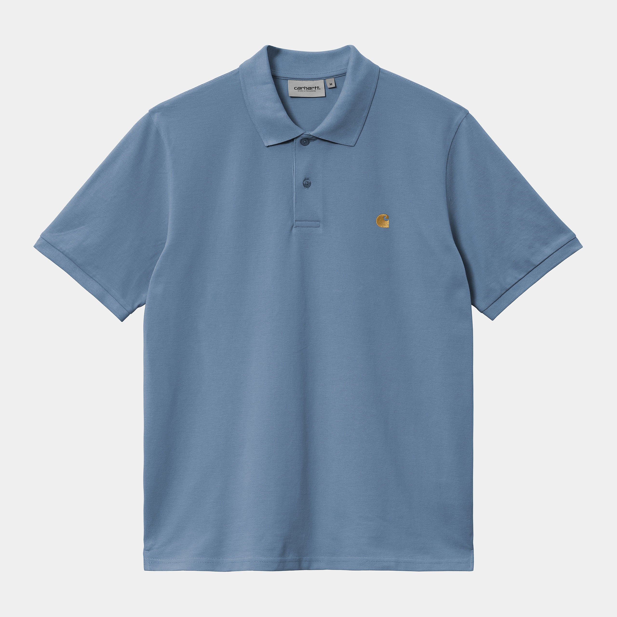Chase Pique Sorrent / Gold Polo Shirt-Close up view