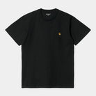 Carhartt WIP Short Sleeve Chase T-Shirt-Black / Gold Black / Gold back view