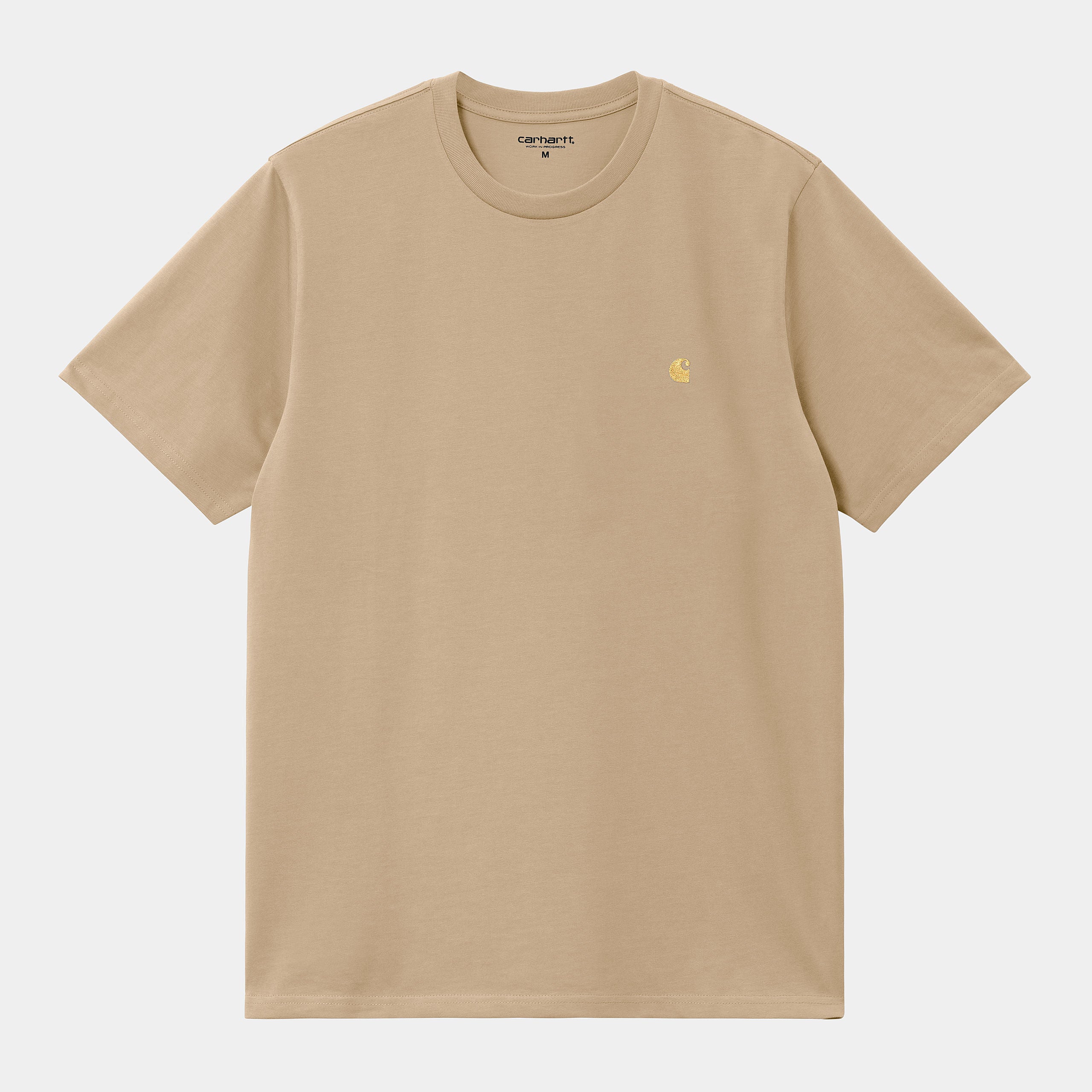 Men's Short Sleeve Chase T-Shirt-Sable / Gold-Front View