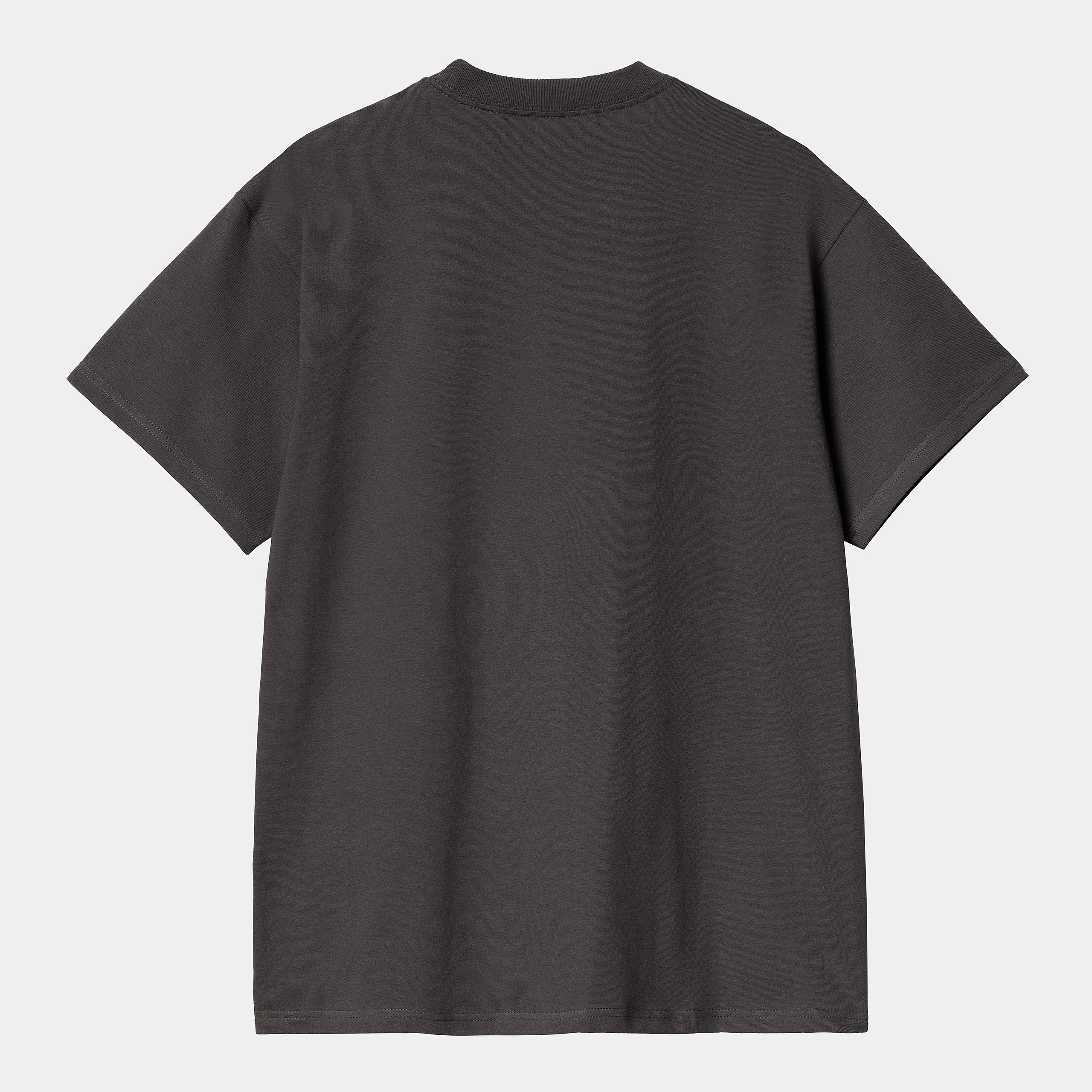 Men's Short Sleeve Drip T-Shirt-Charcoal-Back View