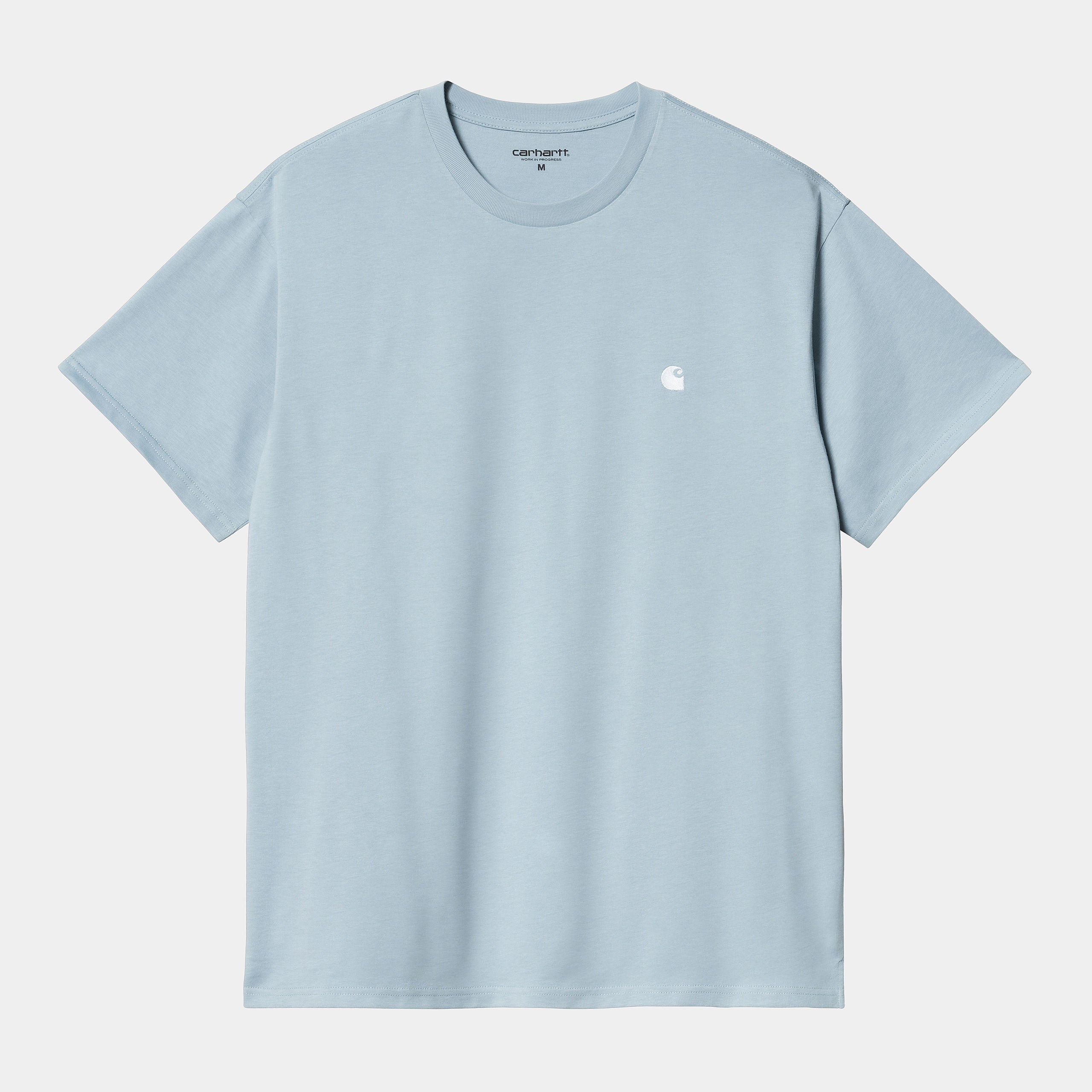 Men's Short Sleeve Madison T-Shirt-Frosted Blue / White-Front View