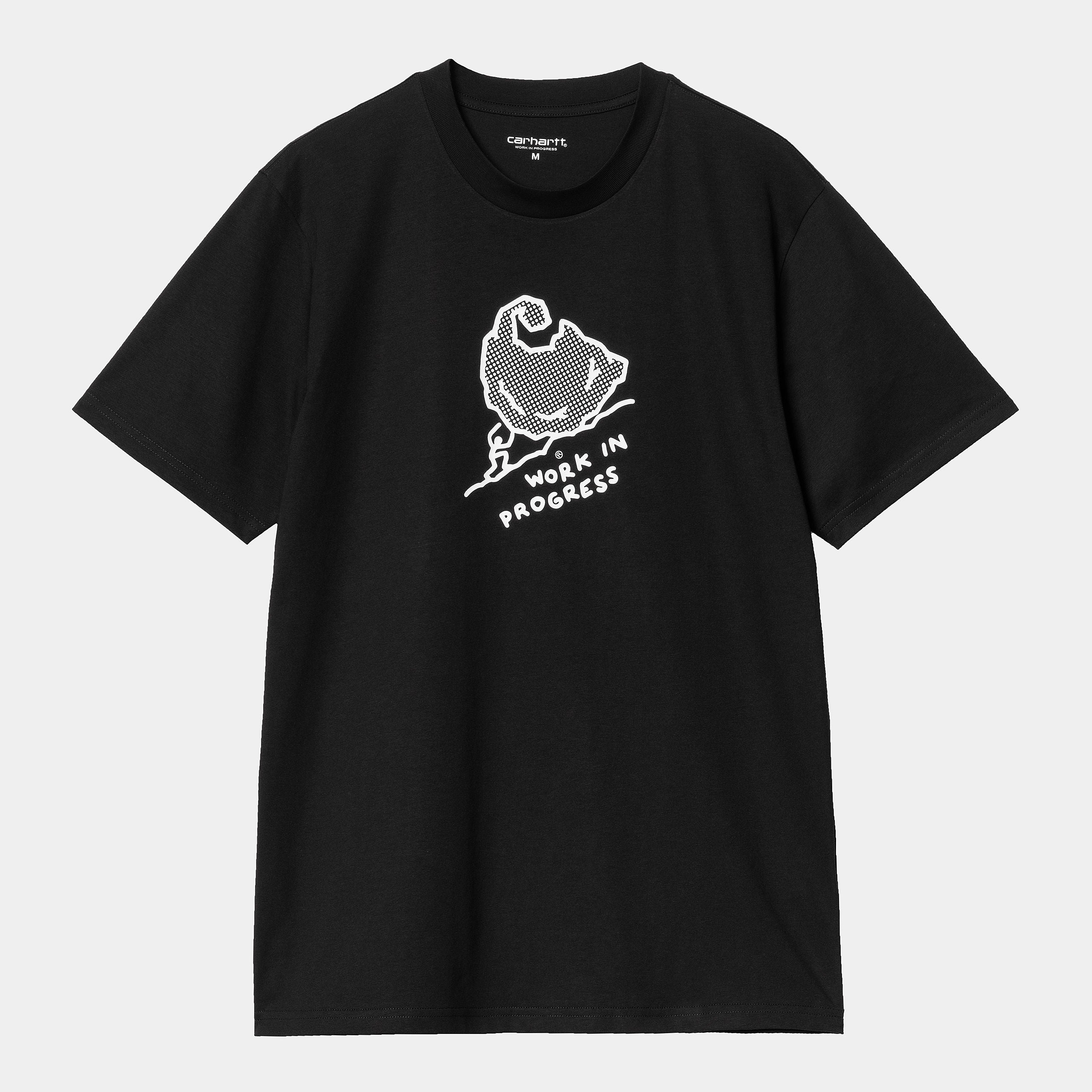 Carhartt WIP Short Sleeve Move On Up T-Shirt-Black / White Black / White front view