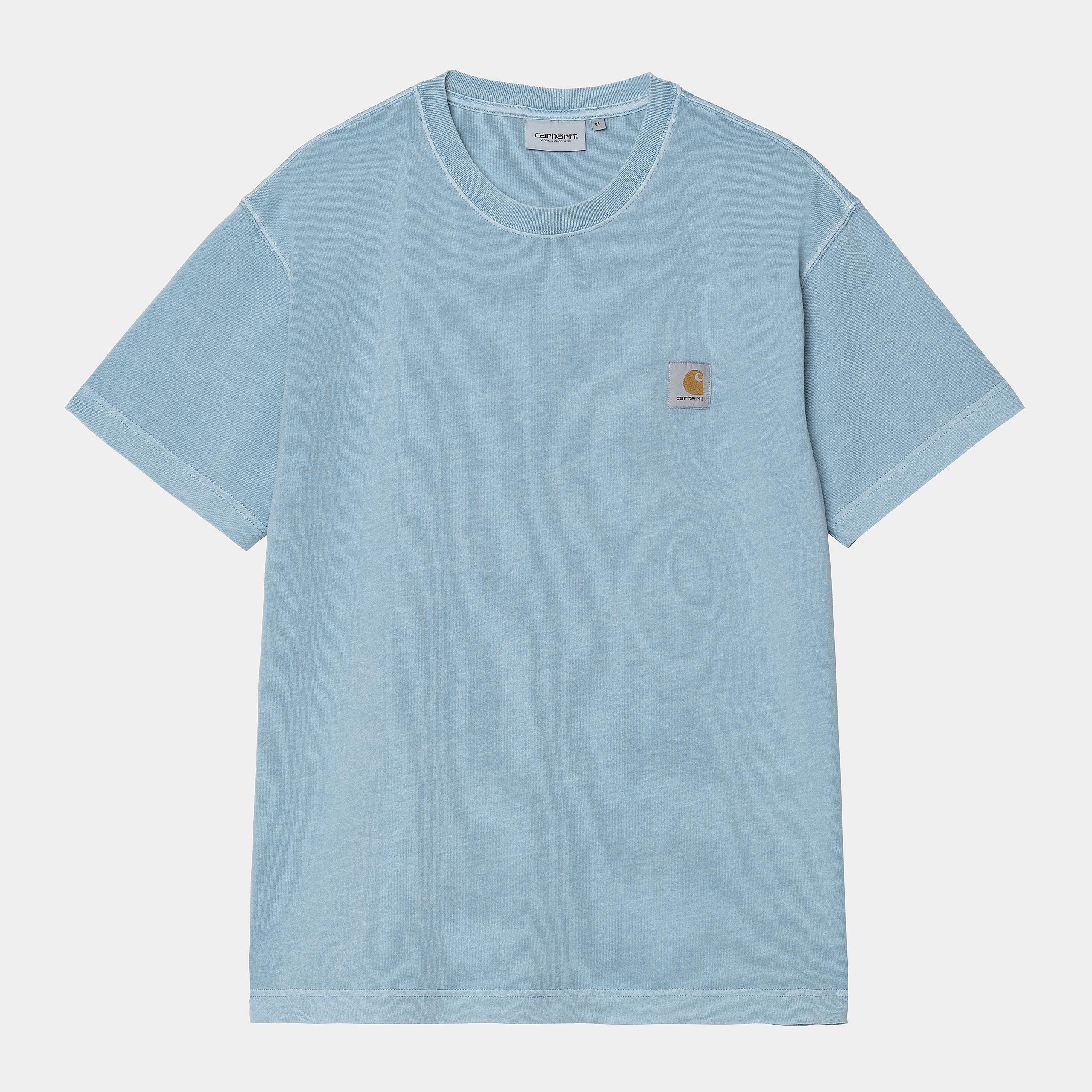 Men's Short Sleeve Nelson T-Shirt-Clay Blue-Front View