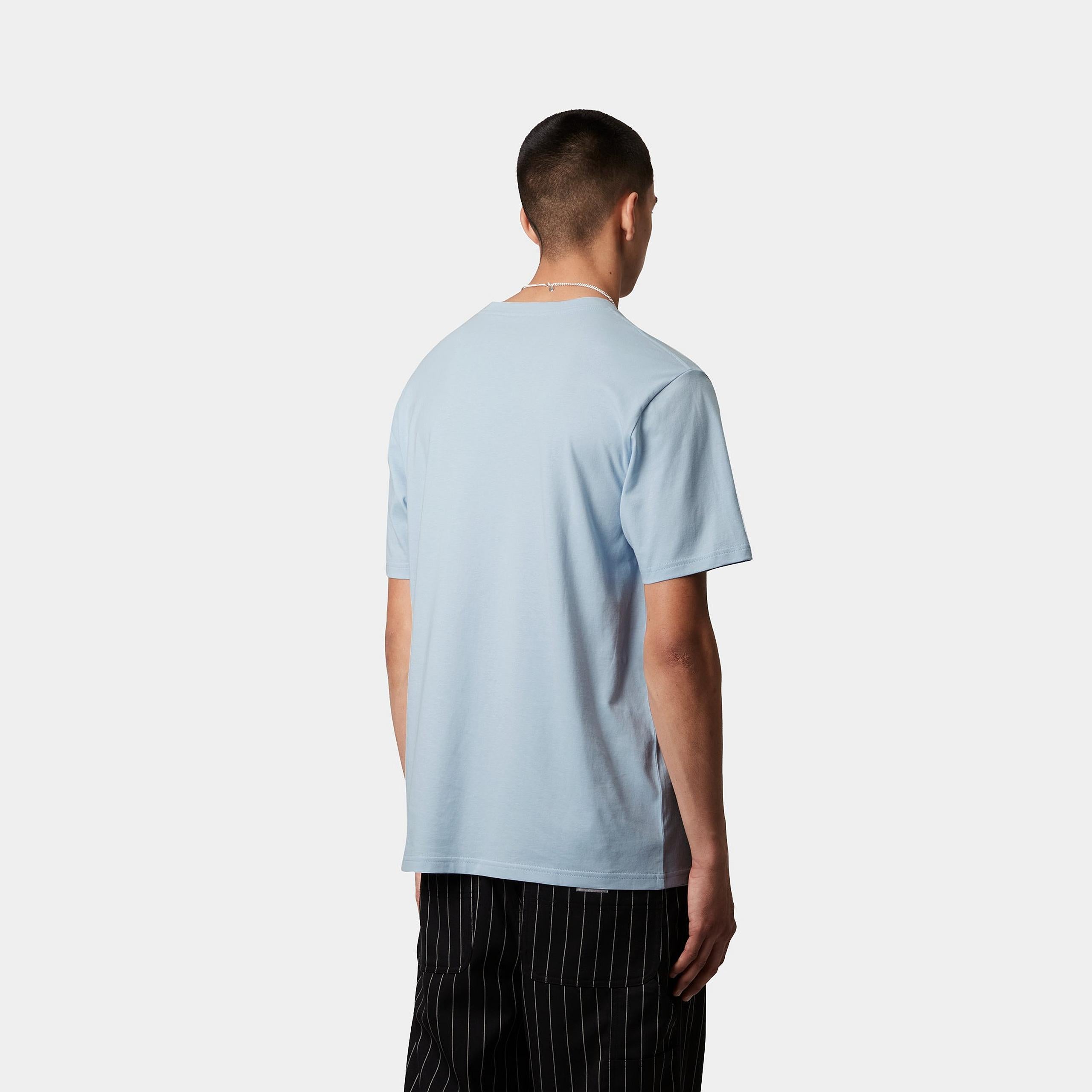 Men's Short Sleeve Pocket T-Shirt-Air Sky-Model Back View