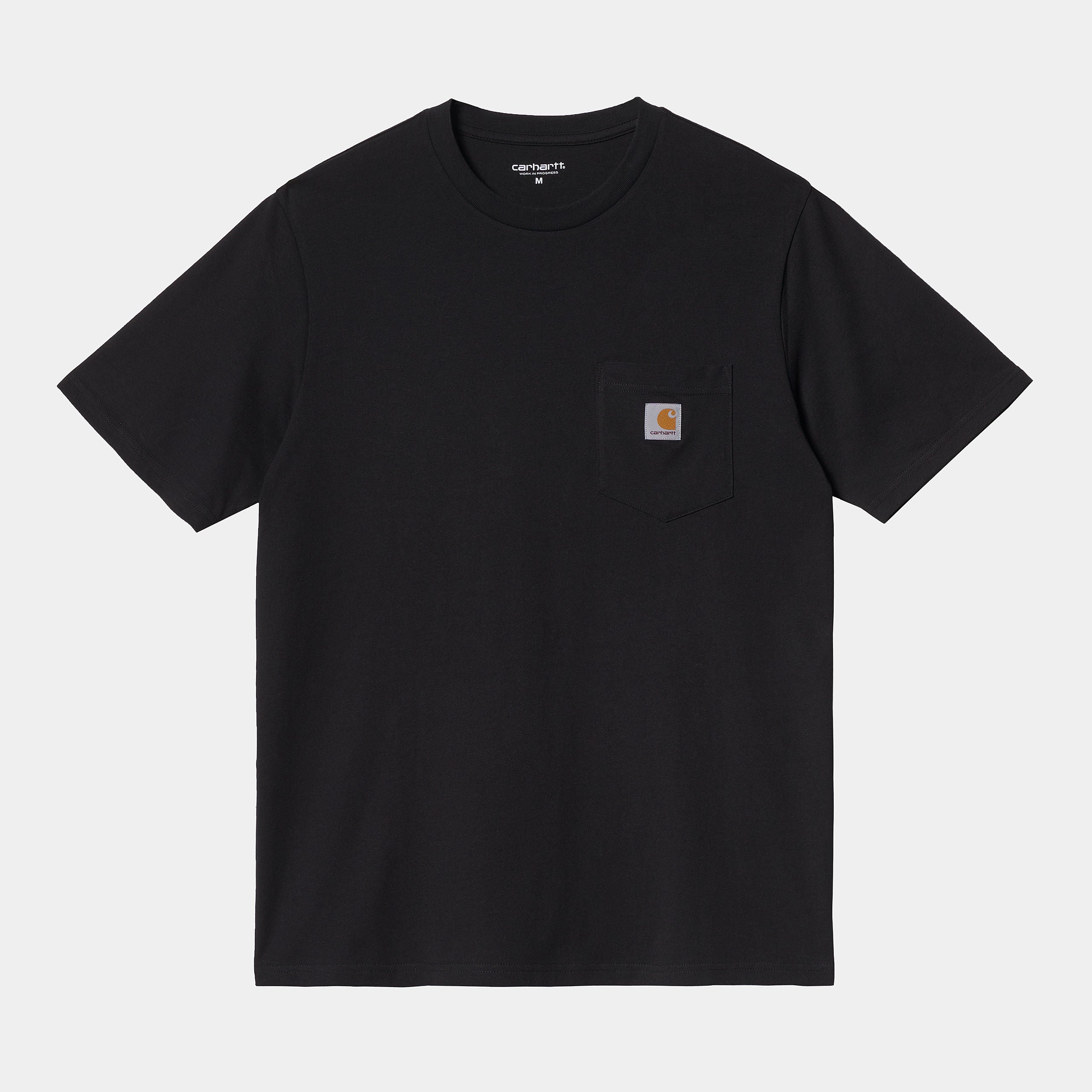 Men's Short Sleeve Pocket T-Shirt-Black-Front View