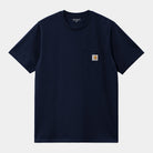 Carhartt WIP Short Sleeve Pocket T-Shirt-Dark Navy DARK NAVY detail view