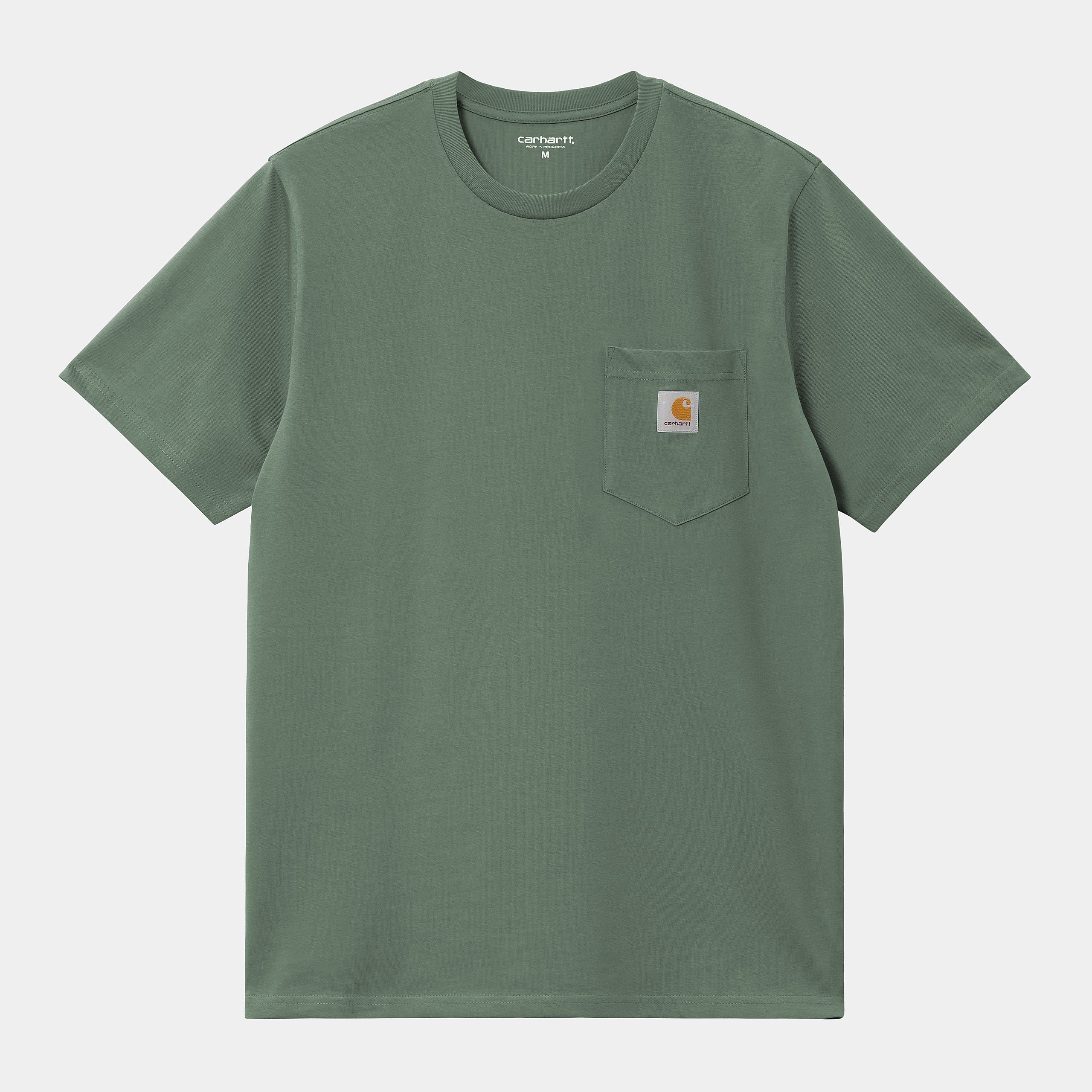 Men's Short Sleeve Pocket T-Shirt-Duck Green-Front View