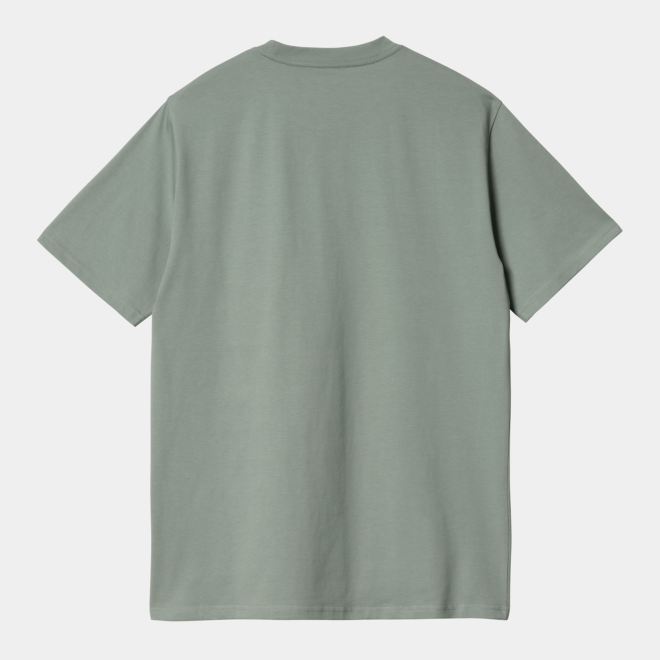 Men's Shirt Sleeve Pocket T-Shirt-Glassy Teal-Back View