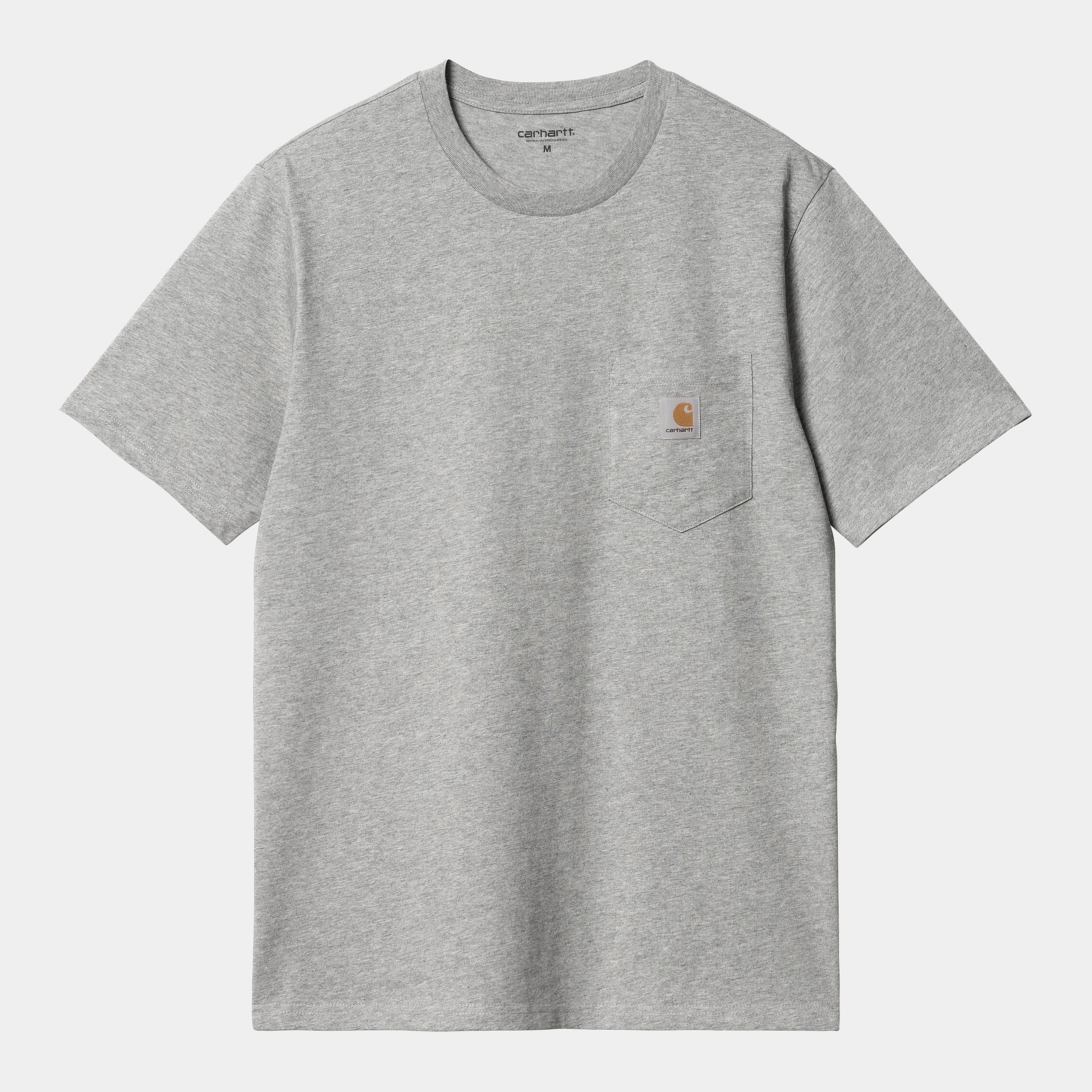 Men's Short Sleeve Pocket T-Shirt-Grey Heather-Front View