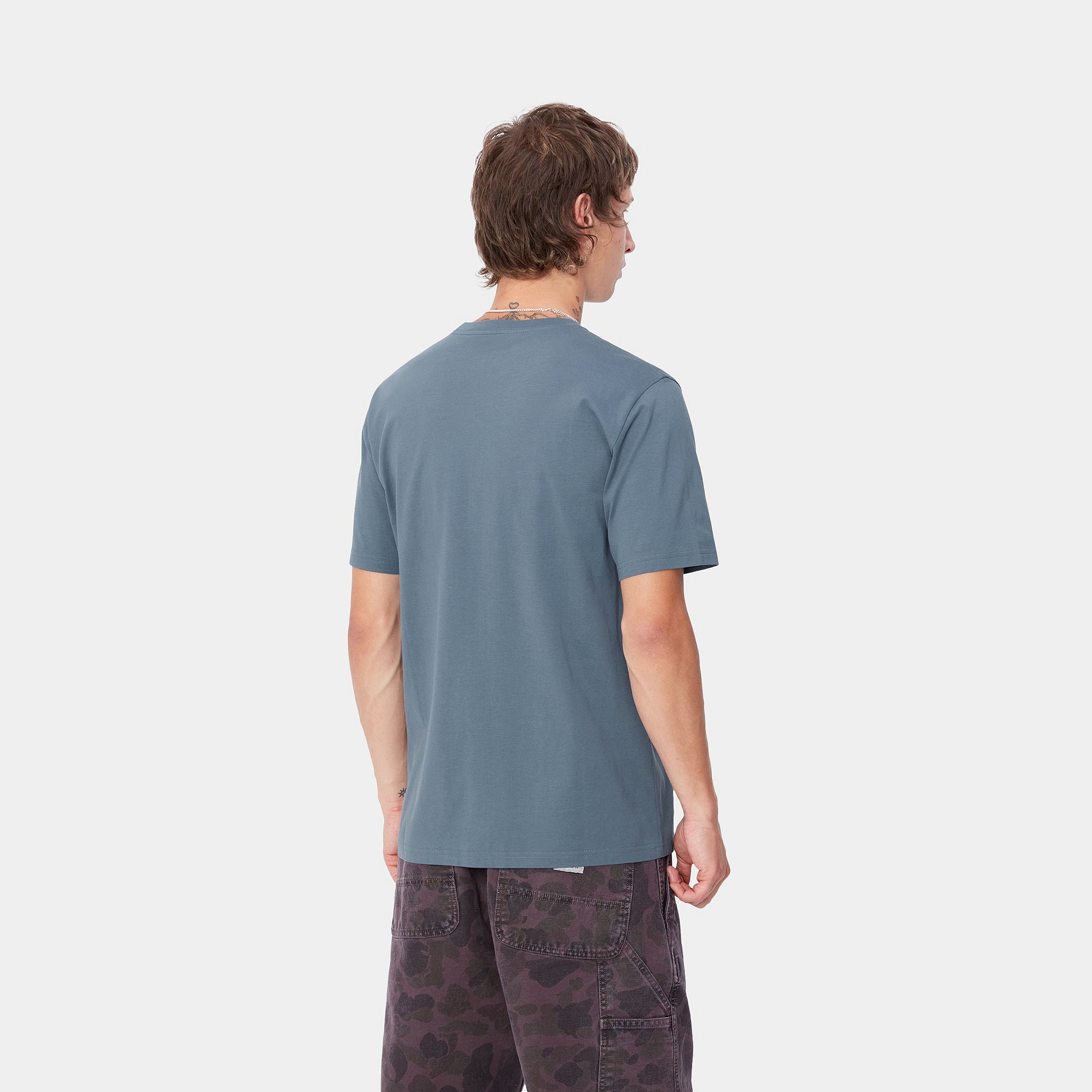 Men's Short Sleeve Pocket T-Shirt-Positano-Model Back View