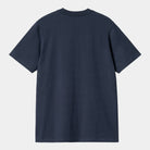 Carhartt WIP Short Sleeve Script T-Shirt-Air Force Blue / Malbec Air Force Blue / Malbec back view