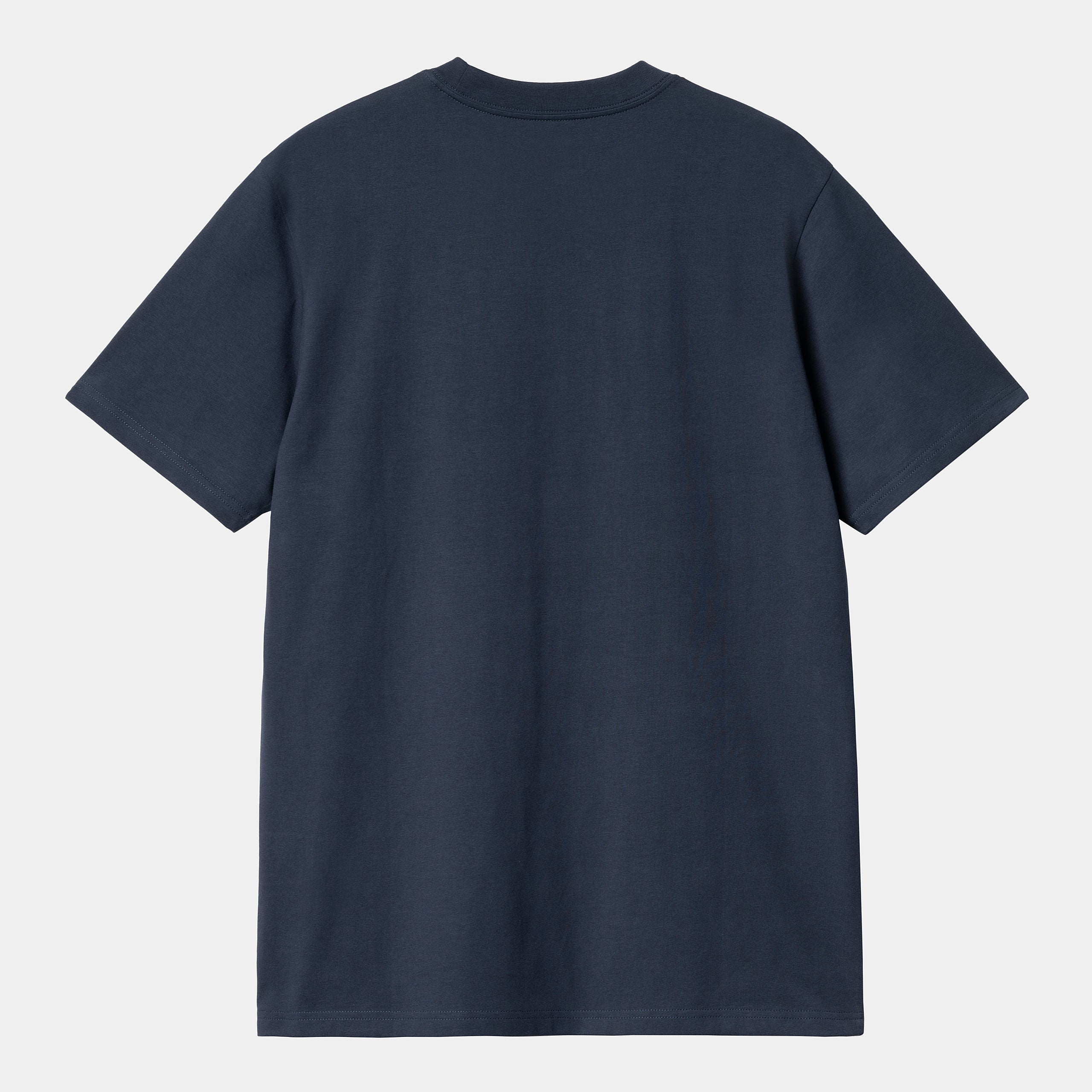 Carhartt WIP Short Sleeve Script T-Shirt-Air Force Blue / Malbec Air Force Blue / Malbec back view