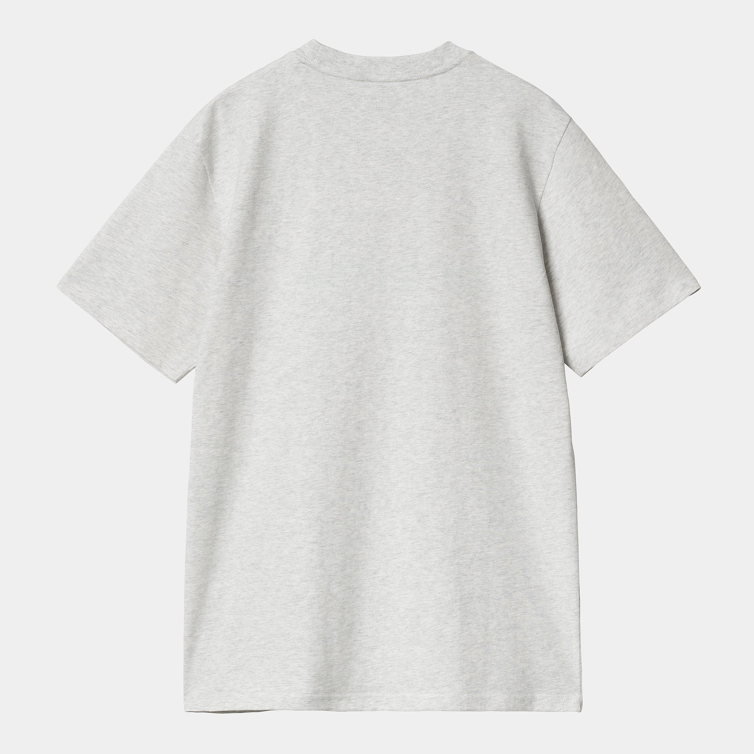 Carhartt WIP S/S Script T-Shirt-Ash Heather / Duck Blue Ash Heather / Duck Blue model front view