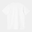 Men's Script Short Sleeve T-Shirt-White / Black-Back View