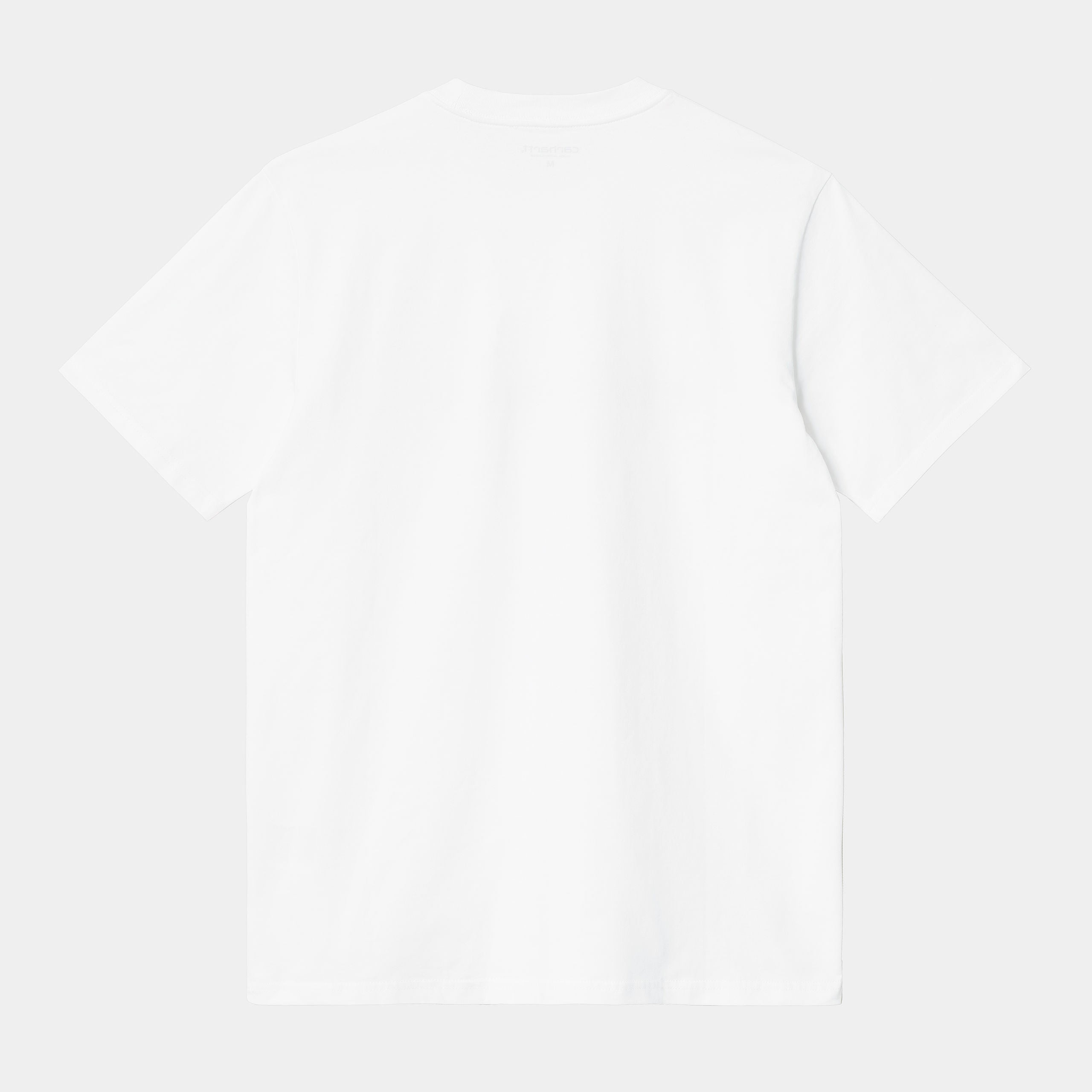 Men's Script S/S T-Shirt/White-Ghost Back View