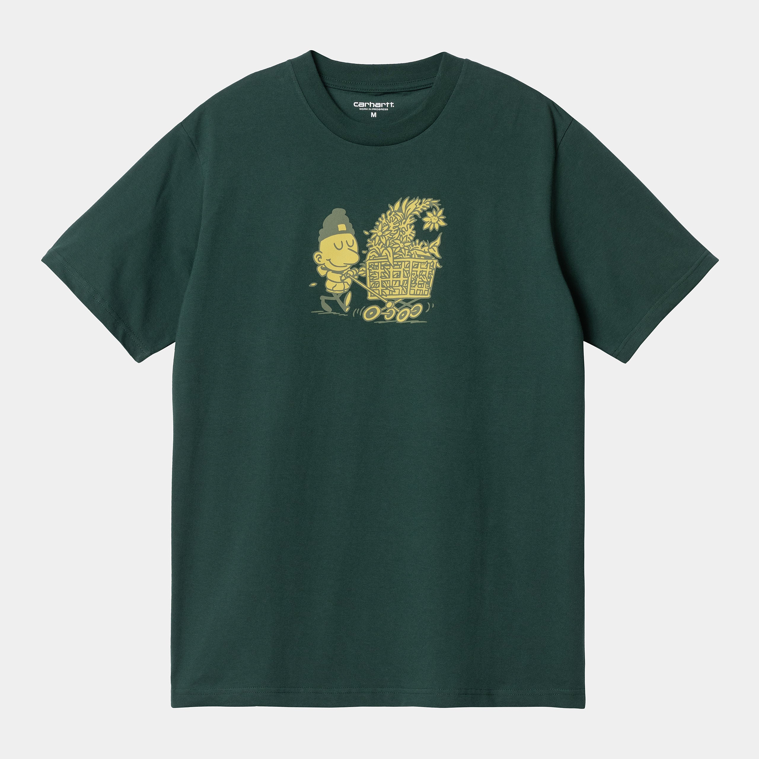 Men's Short Sleeve Shopper T-Shirt-Discovery Green-Front View
