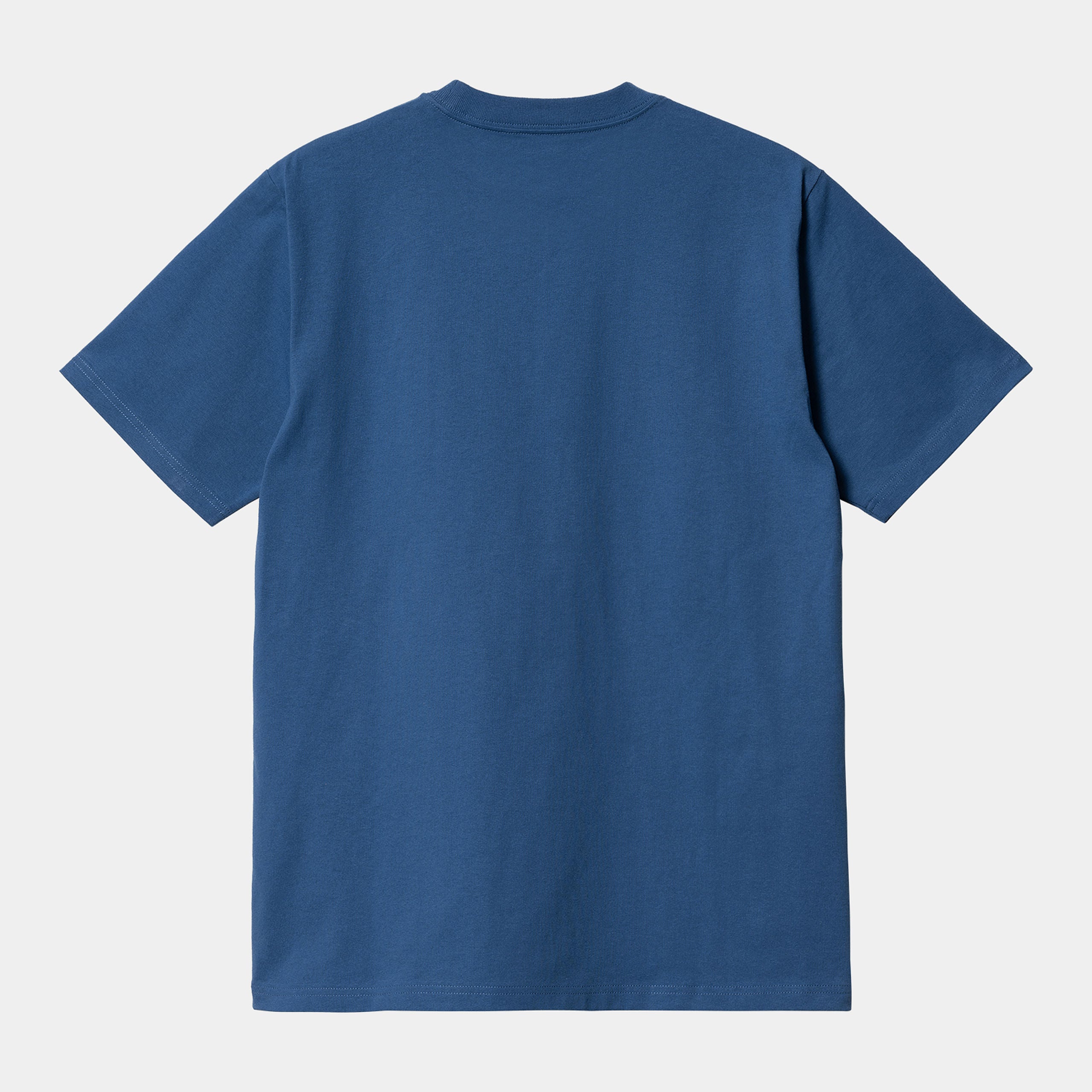 Men's Short Sleeve University Script T-Shirt-Elder / White-Back View