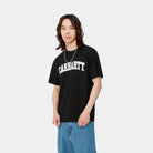 Carhartt WIP Short Sleeve University T-Shirt-Black / White Black / White front view