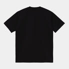 Carhartt WIP Short Sleeve University T-Shirt-Black / White Black / White back view