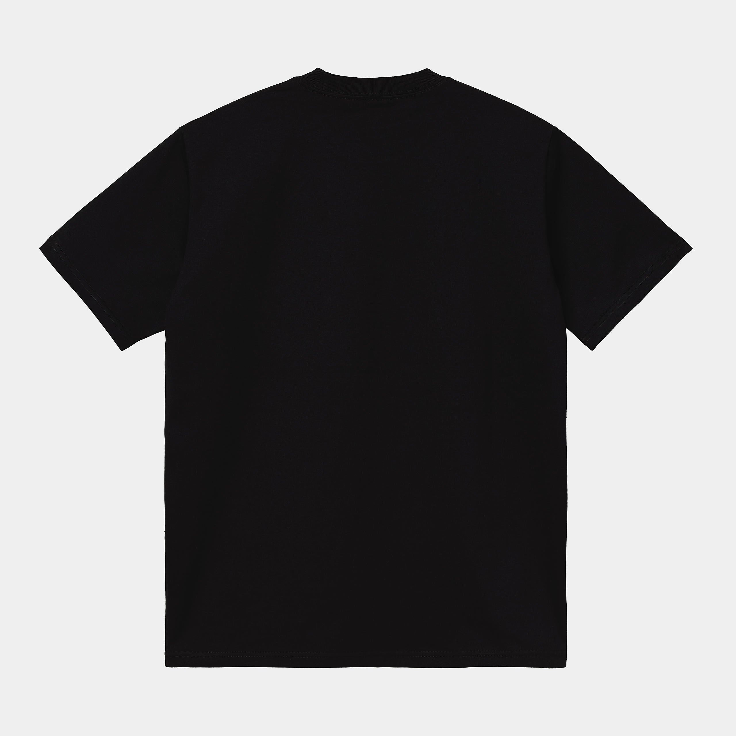 Carhartt WIP Short Sleeve University T-Shirt-Black / White Black / White back view