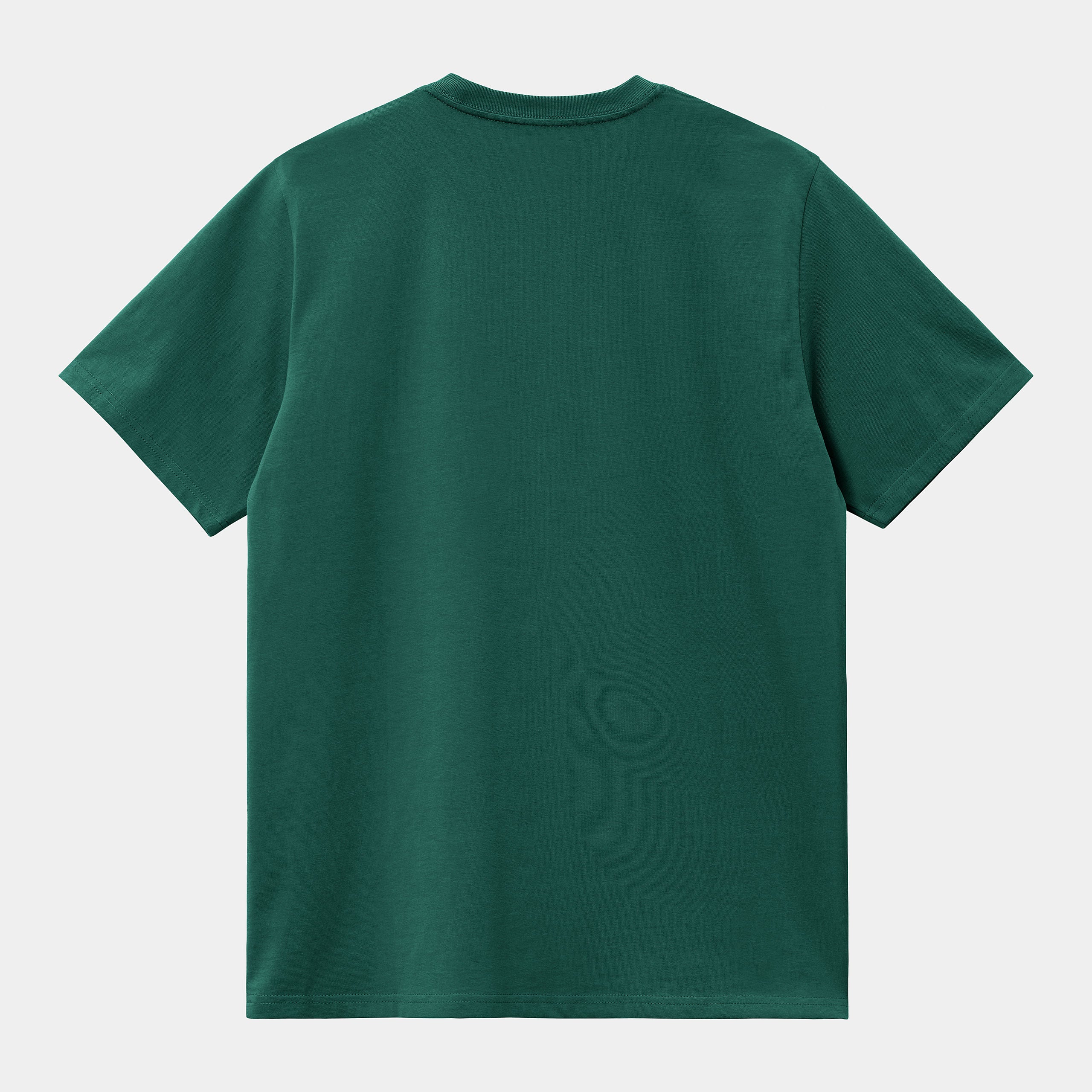 Men's Short Sleeve University T-Shirt-Chervil / White-Back View