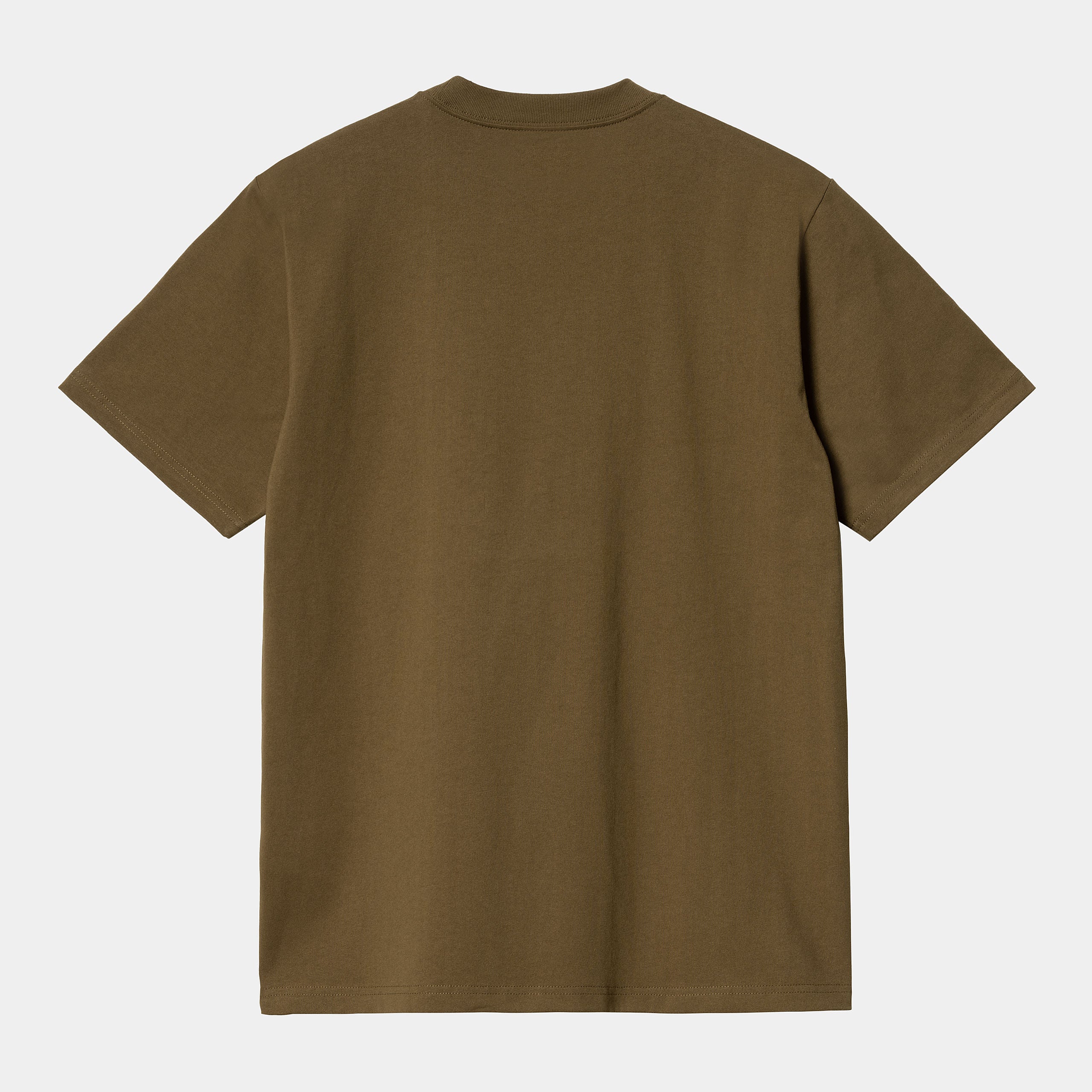 Men's Short Sleeve University T-Shirt-Lumber / White-Back View