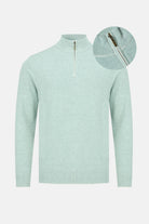 BENETTI Julius Sage 1/4 Zip Knit Sage front view