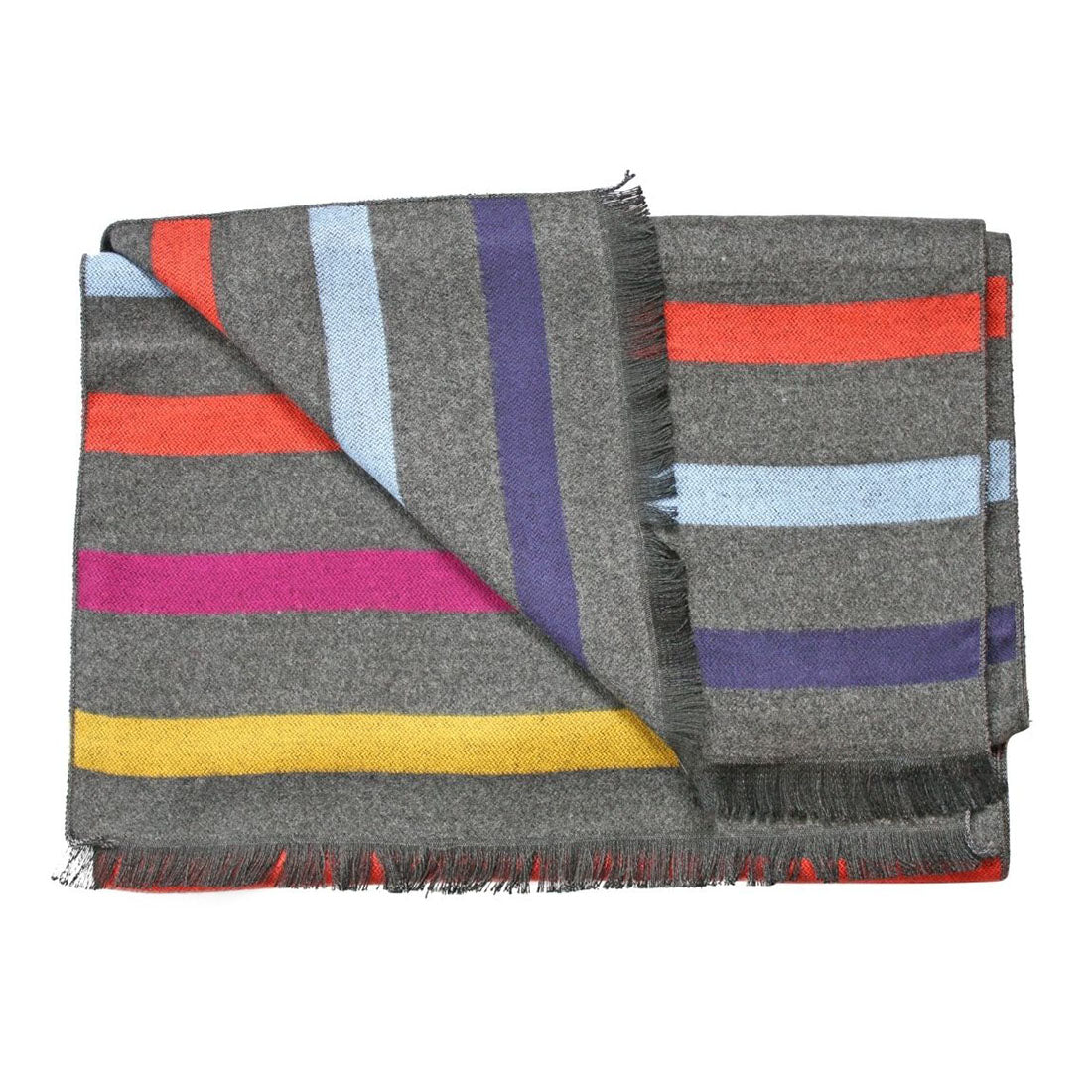  a grey/multi stripe bamboo scarf