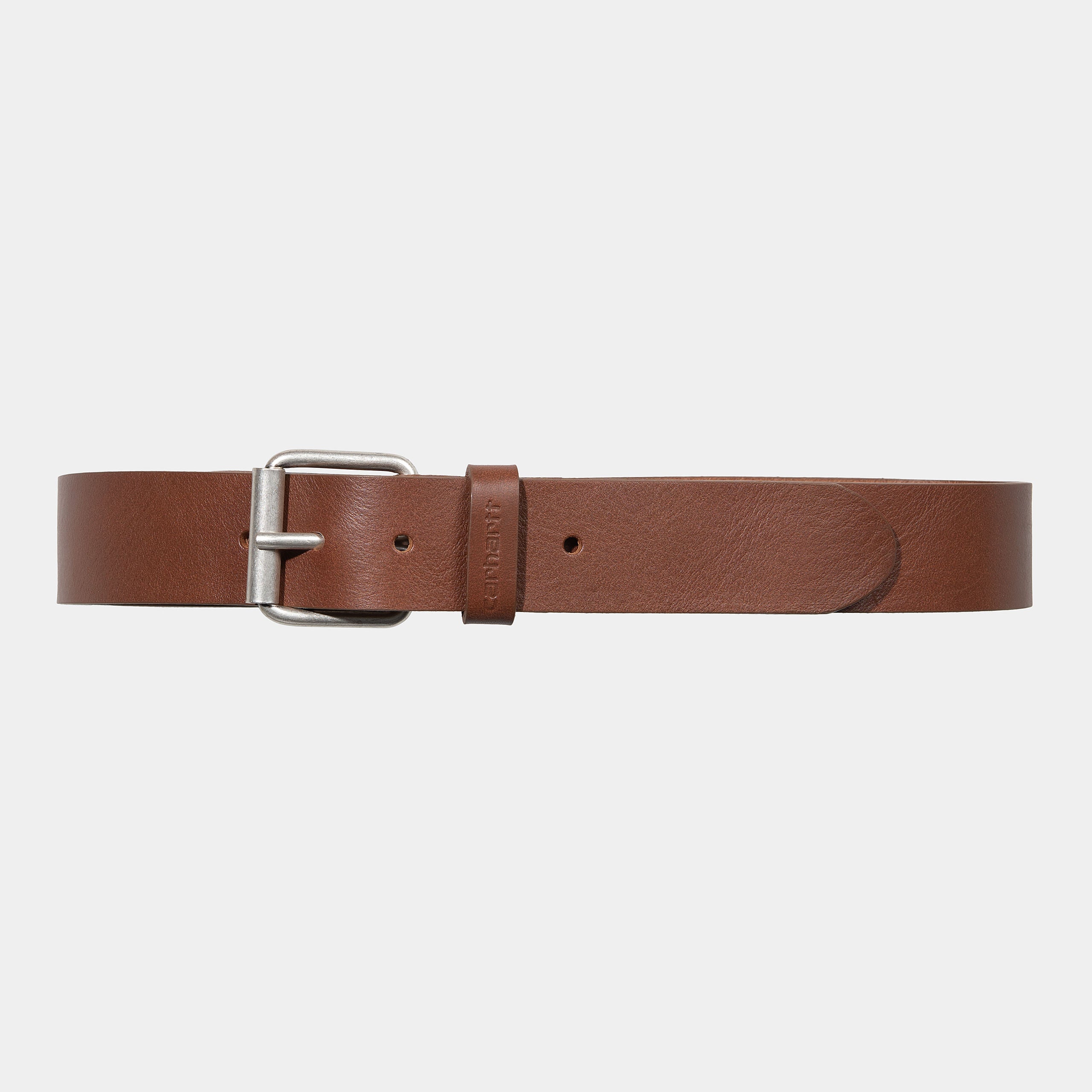 Carhartt WIP Script Belt-Cognac / Silver Cognac / Silver front view