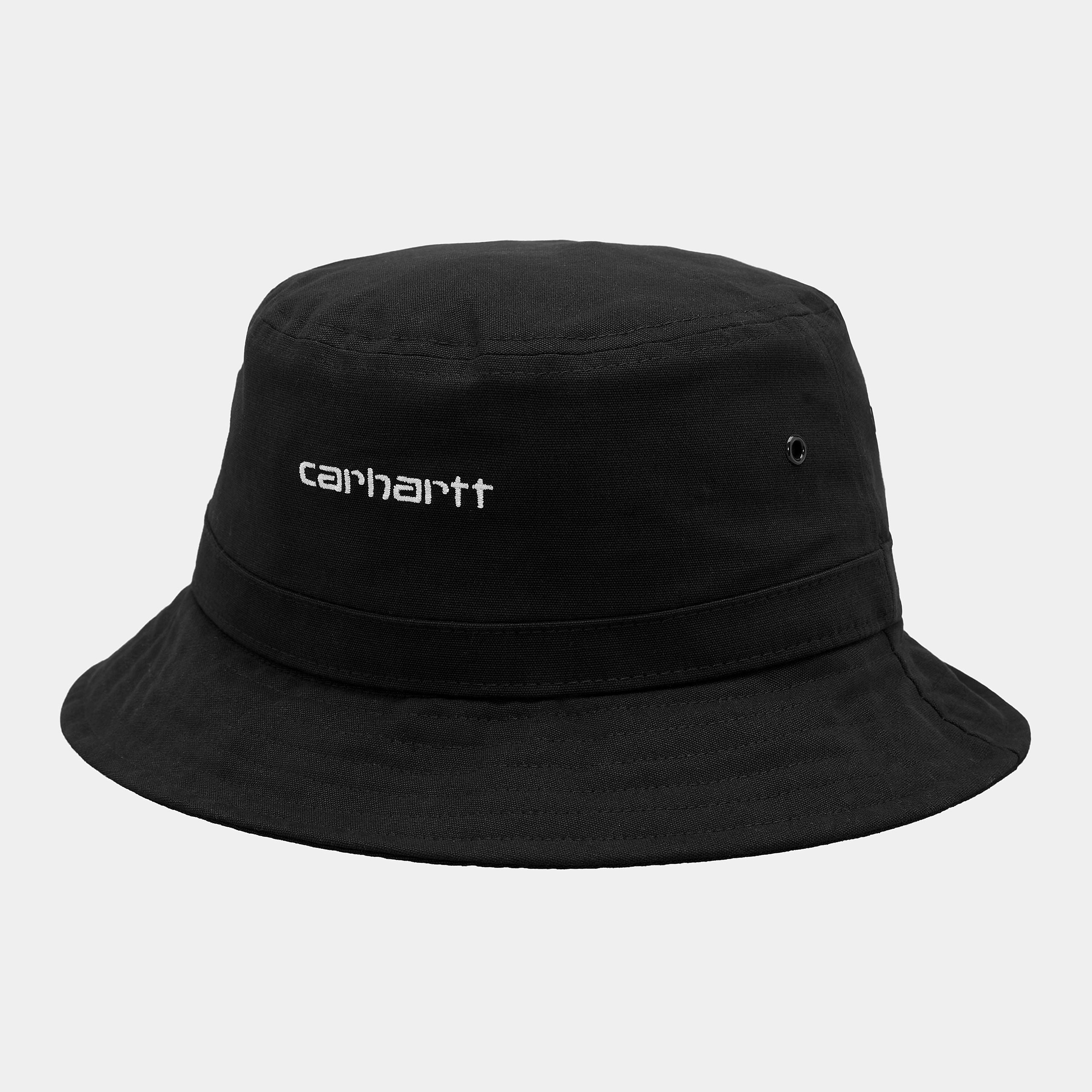 Script Bucket Hat-Park / White-Front View