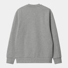 Carhartt WIP Script Embroidery Sweat-Grey Heather / White Grey Heather / White detail view