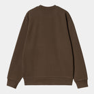 Carhartt WIP Script Embroidery Sweat-Liberica / Air Sky Liberica / Air Sky model front view