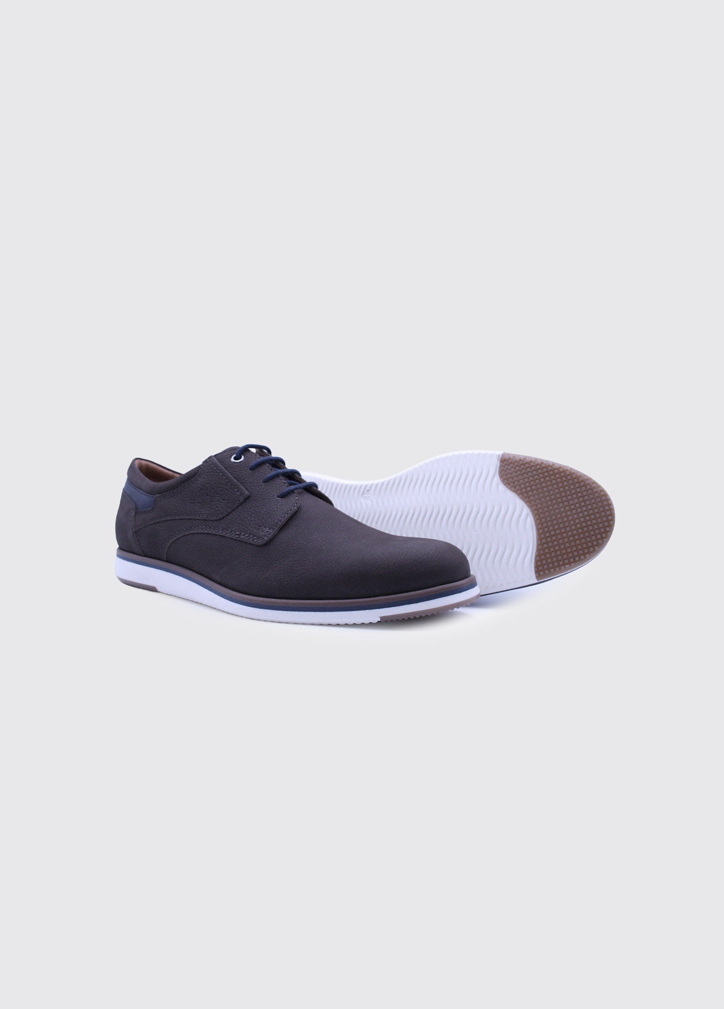 Dubarry Shell Men's Lace Up Shoe - Cigar, side view on model