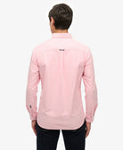 SUPERDRY Classic Oxford Long Sleeve Shirt-City Pink Chambray City Pink Chambray model front view