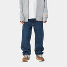 Carhartt WIP Single Knee Pant-Blue-Stone Washed Blue-Stone Washed front view