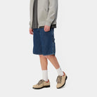 Carhartt WIP Single Knee Short-Blue Blue-Stone Washed detail view