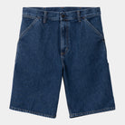 Carhartt WIP Single Knee Short-Blue Blue-Stone Washed back view