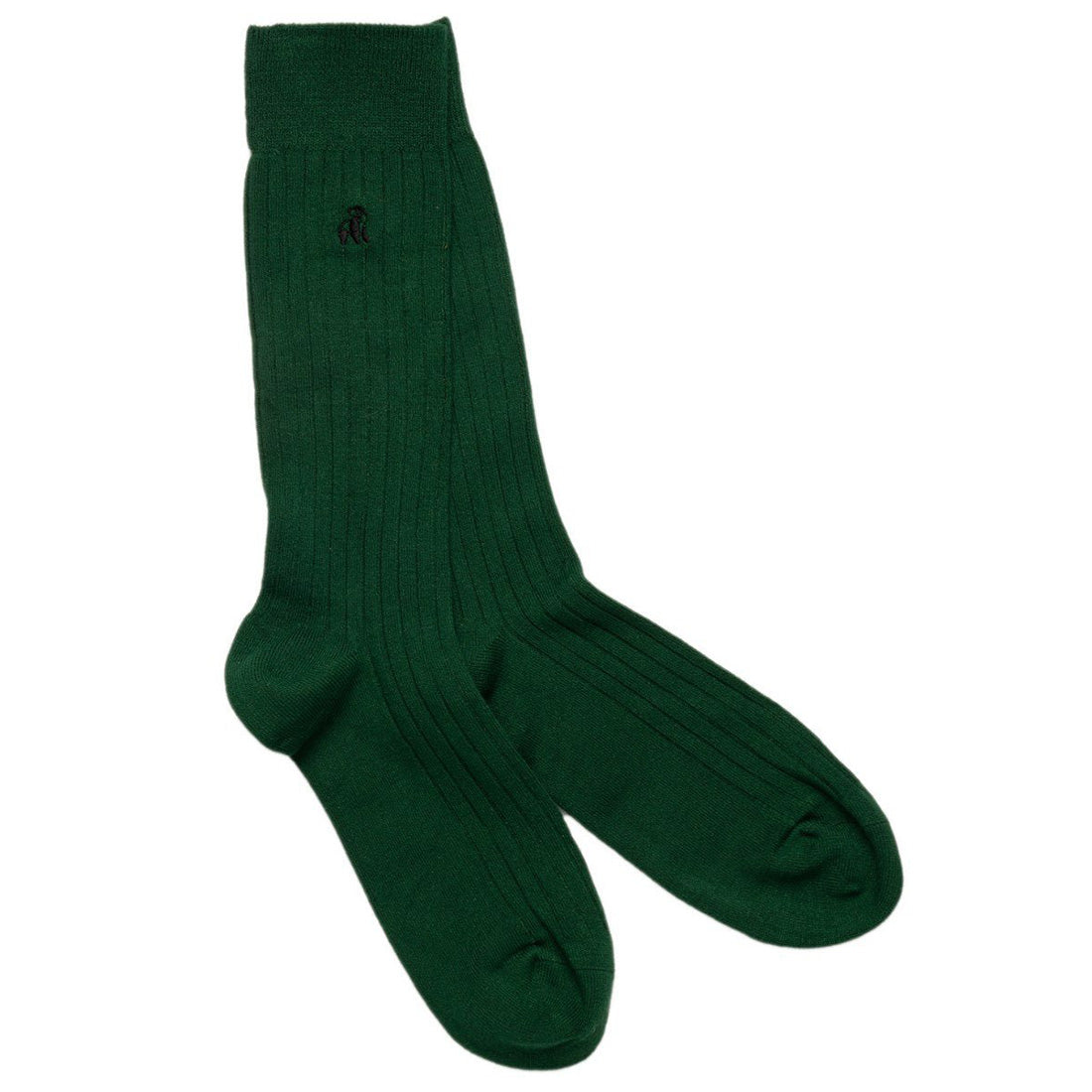 Swole Panda Racing Green Bamboo Socks Green front view