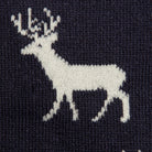 Swole Panda Stag Bamboo Navy Socks Navy model front view