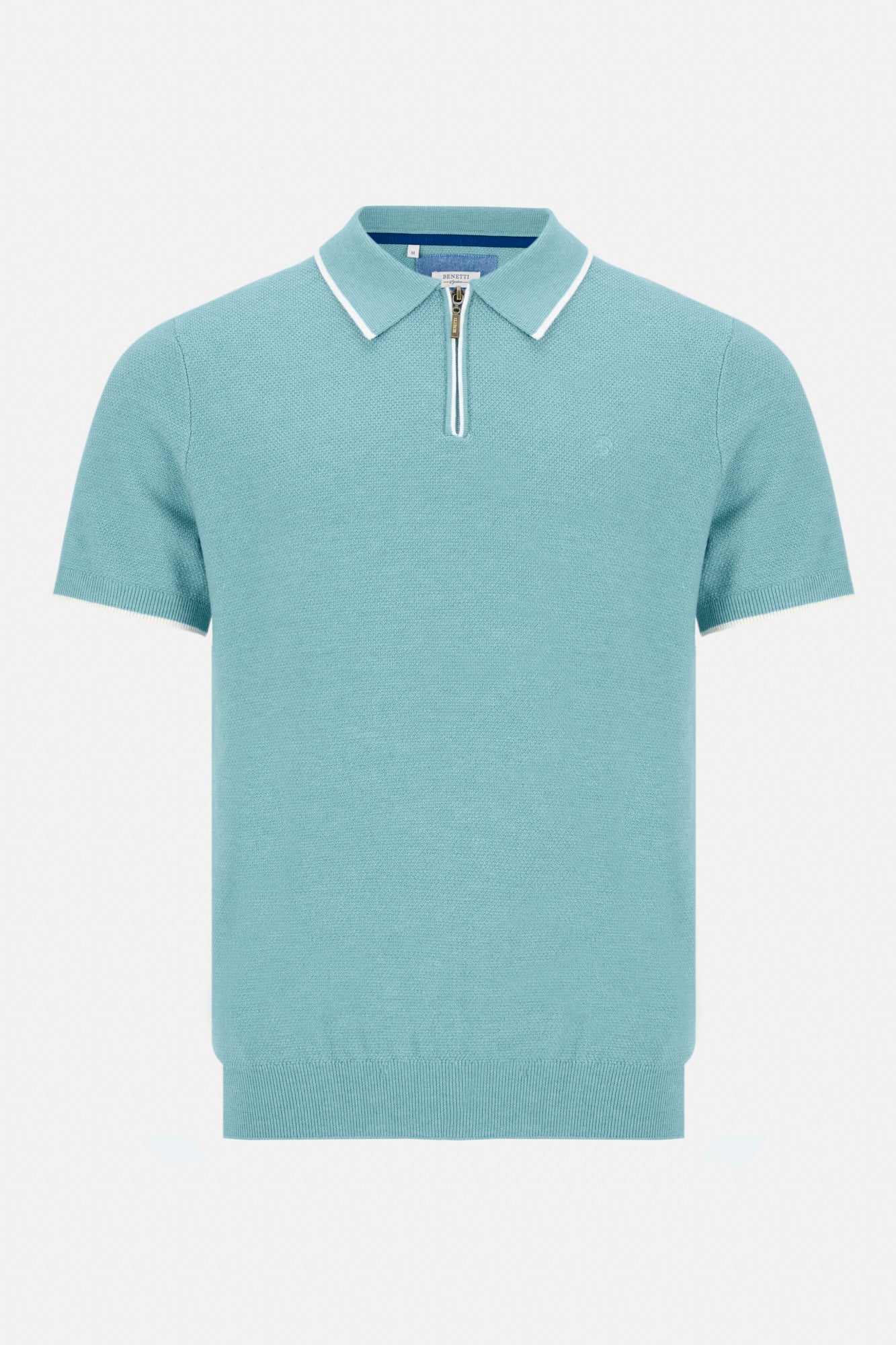 BENETTI Jeremy Teal Polo Shirt teal front view