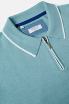 BENETTI Jeremy Teal Polo Shirt teal model front view