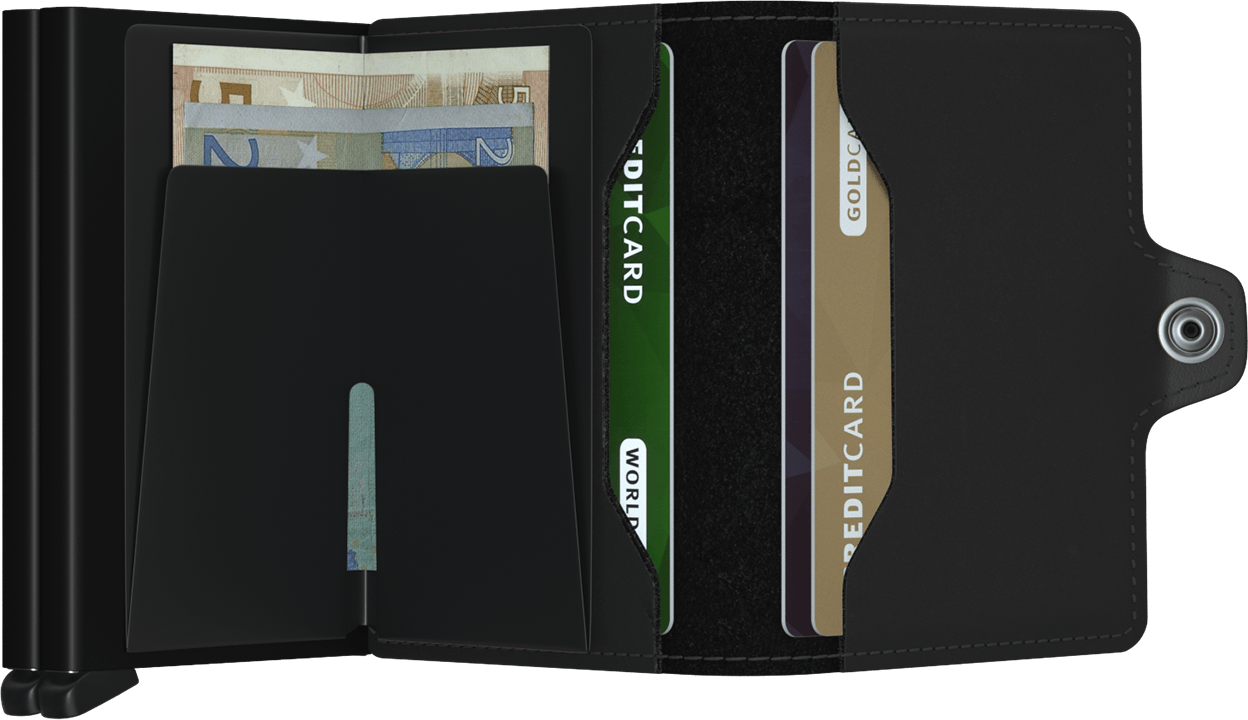 Secrid Matte Black Twinwallet-Inside note holder view