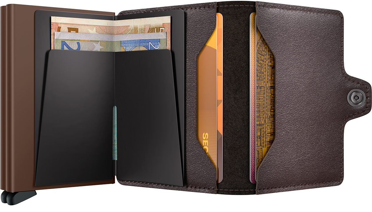 Secrid Original Chocolate Twinwallet-Inside note holder view