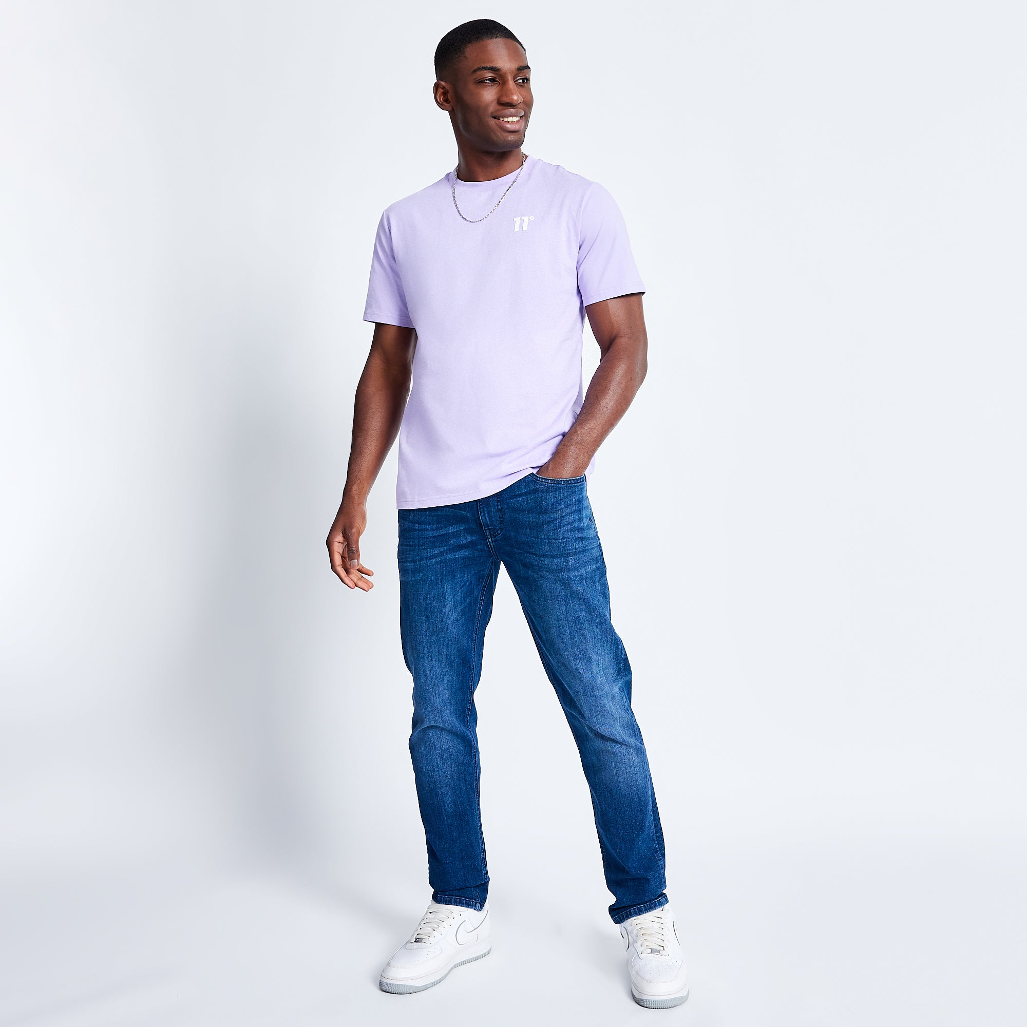 Core T-Shirt - Light Lavender-Full model view