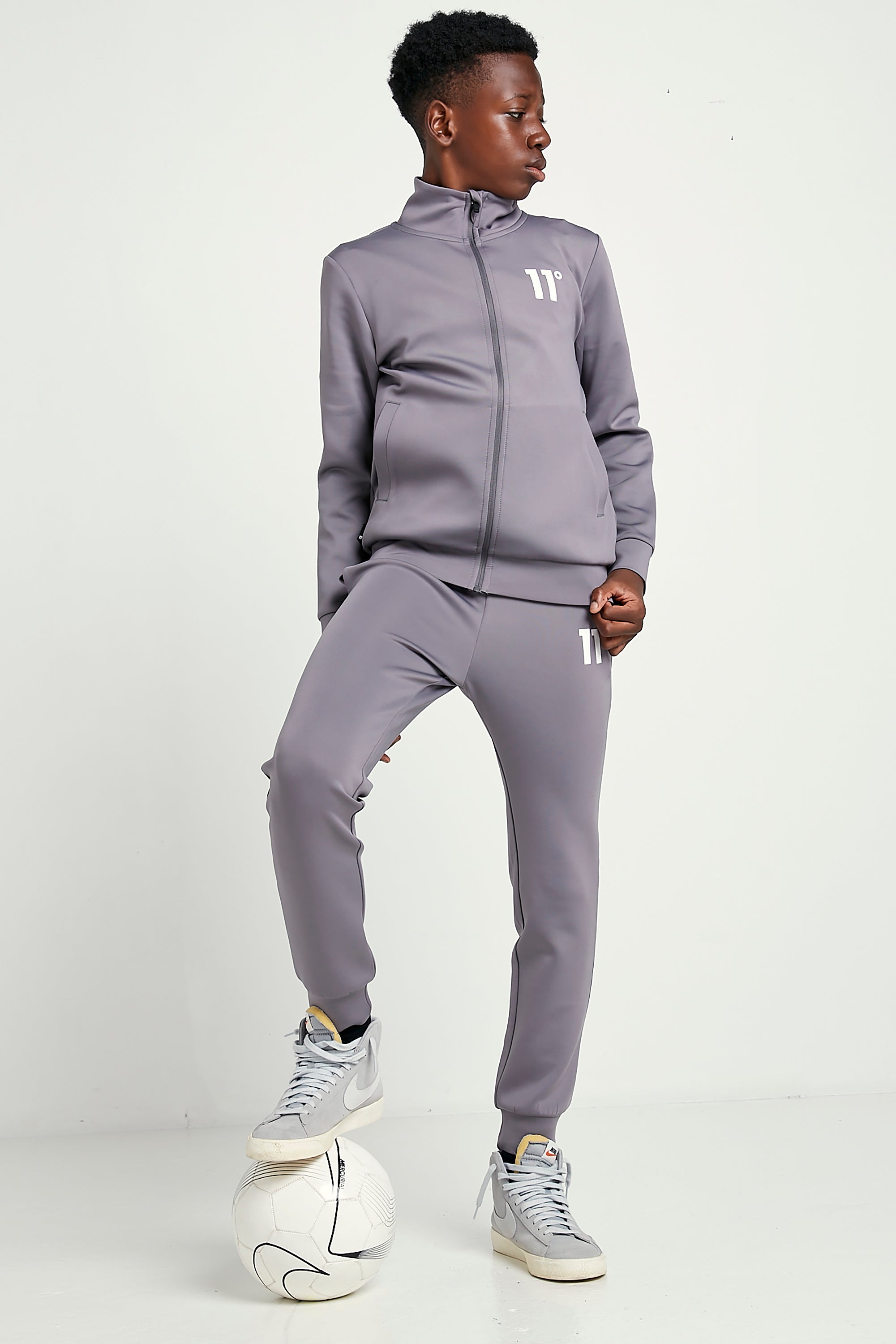 Core Poly Steel Boys Tracksuit-Full tracksuit set view