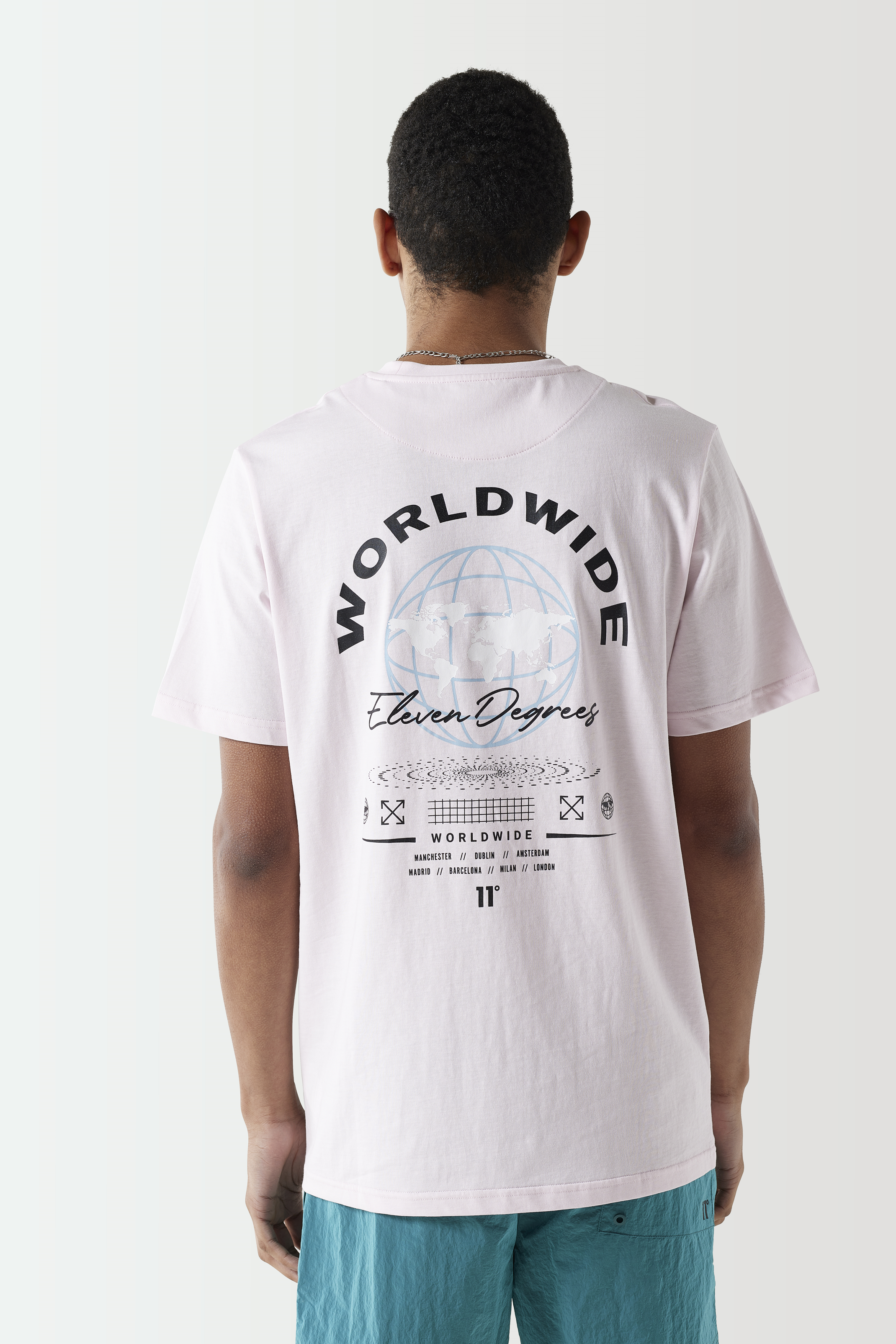 Worldwide Graphic T-Shirt - Light Pink-Back view