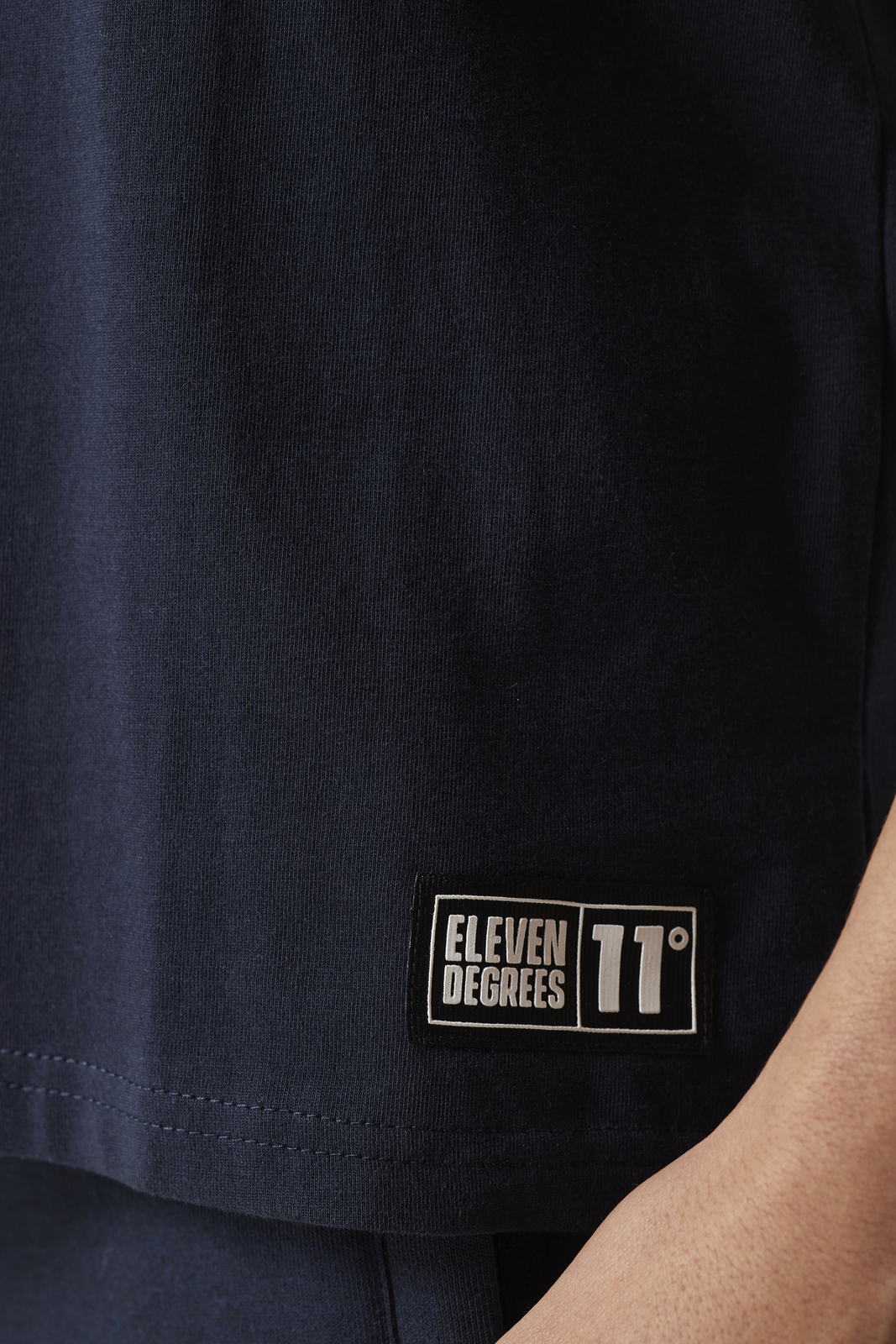 Colour Block T-Shirt - Navy / Elemental Blue-Logo view